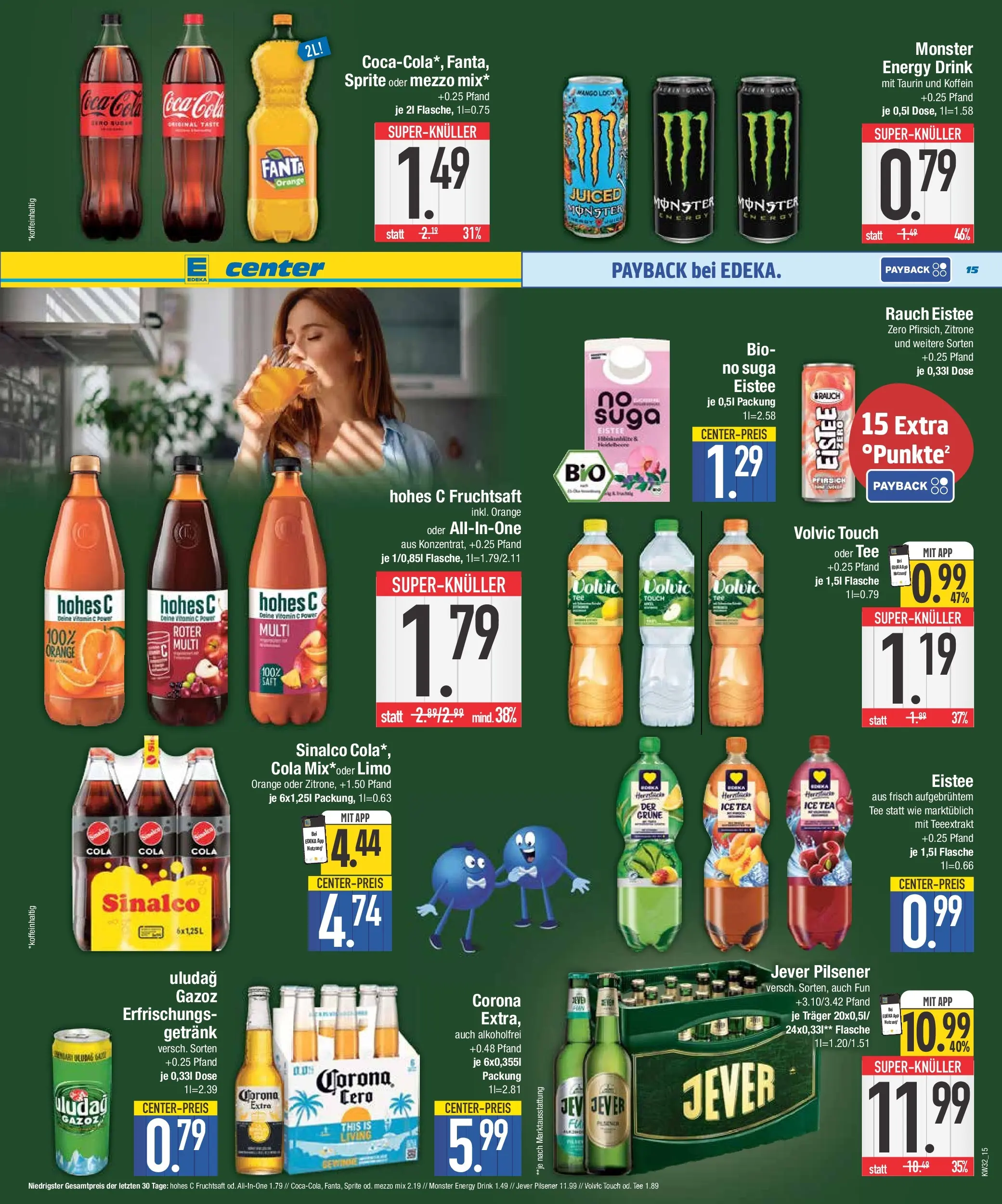 E center Prospekt Bad Reichenhall (ab 03.08.2026) zum Blättern | Seite: 15 | Produkte: Fanta, Energy, Volvic touch, Zitrone