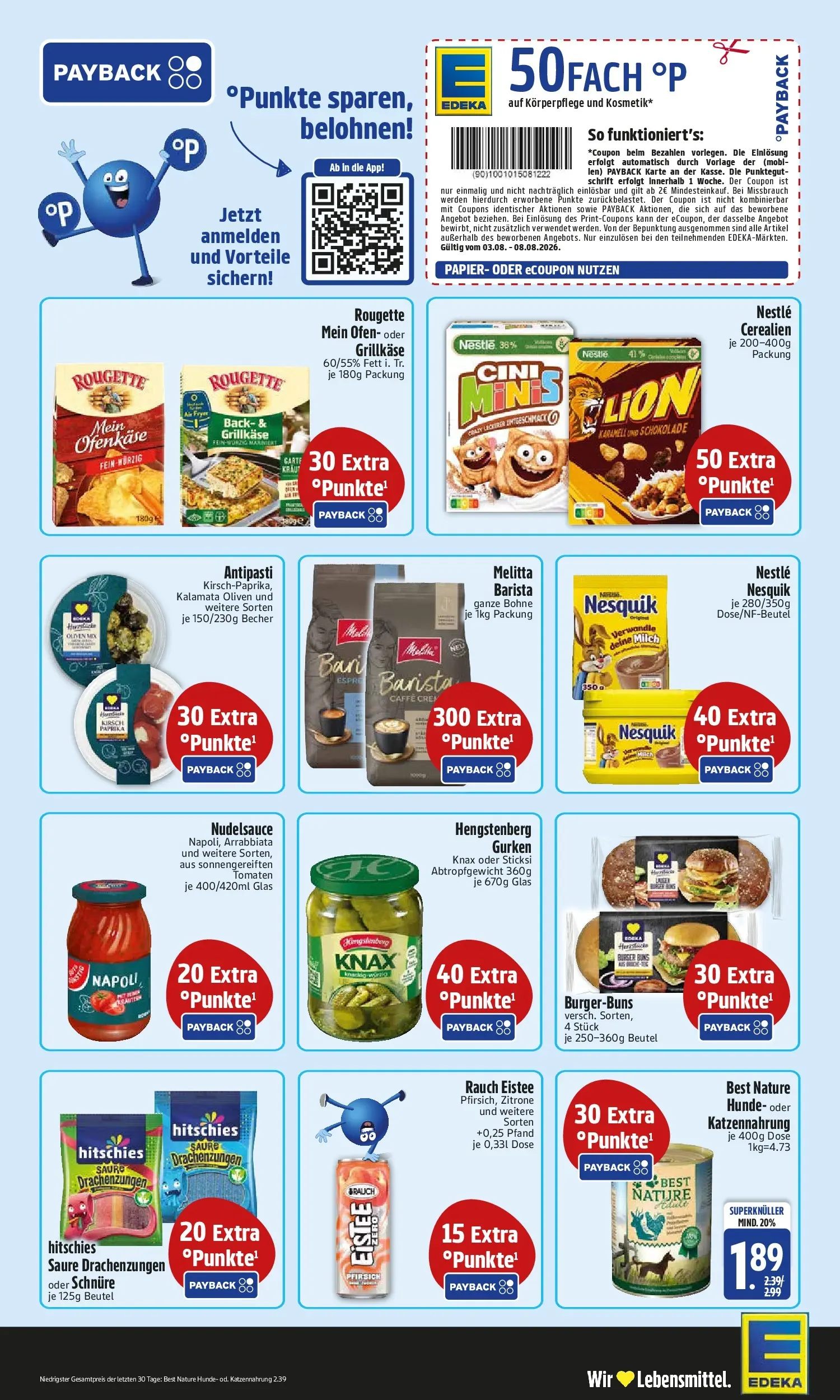 Edeka Prospekt Wackersdorf (ab 03.08.2026) » Angebote Online | Seite: 2 | Produkte: Melitta, Milch, Zitrone, Gurken