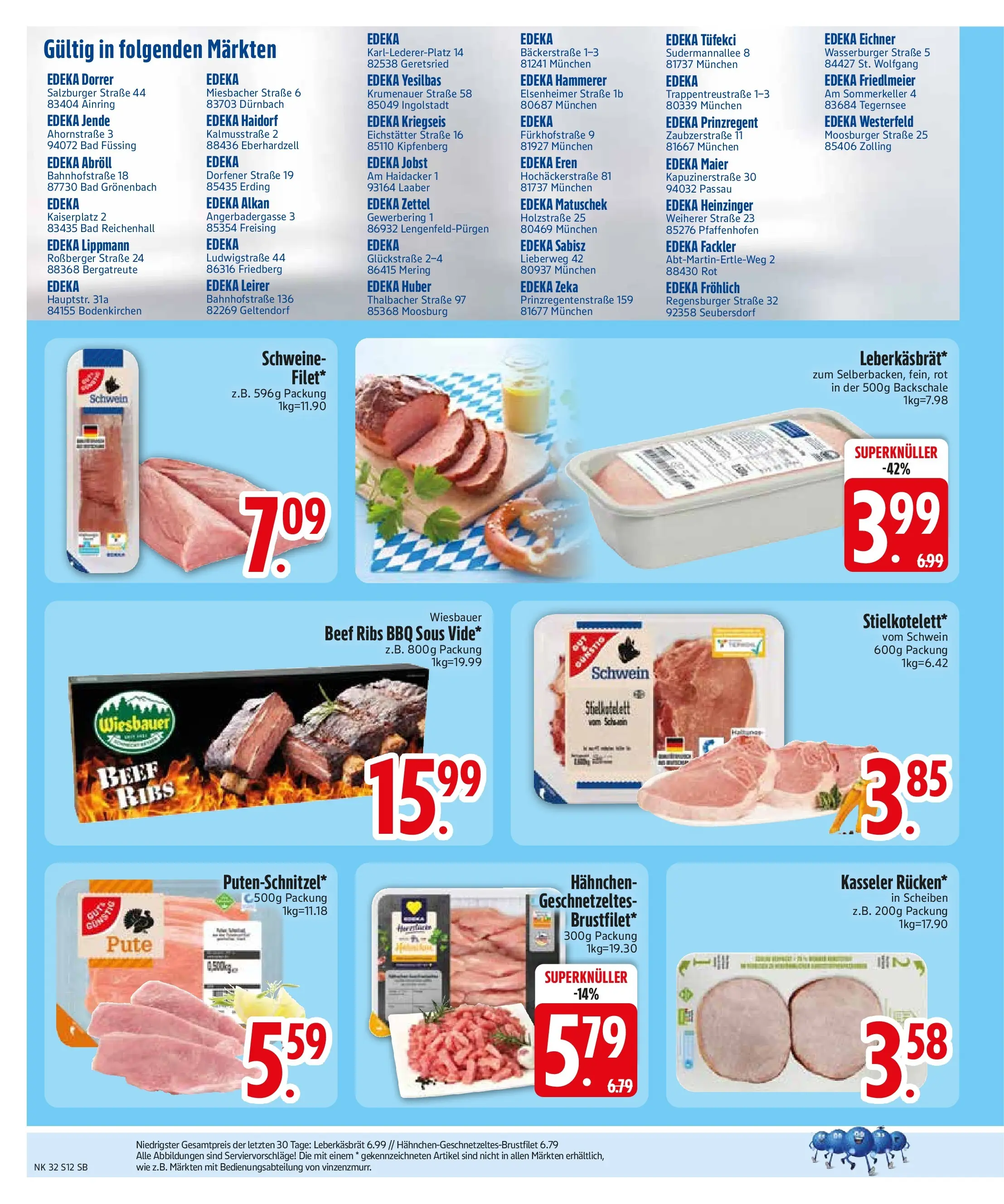 Edeka Prospekt Sauerlach (ab 03.08.2026) » Angebote Online | Seite: 14 | Produkte: Pute, Hahnchen, Bad