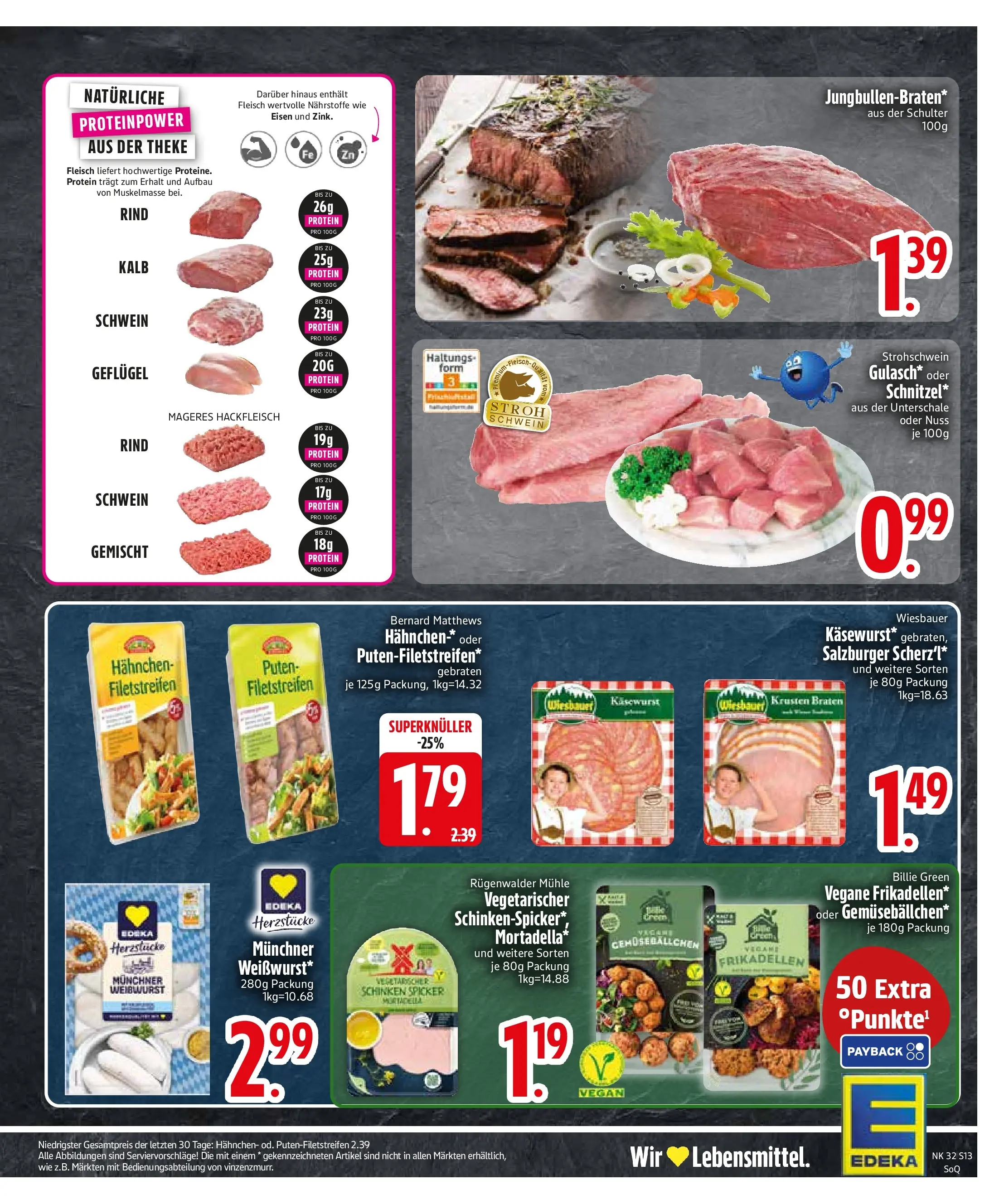 Edeka Prospekt Erdweg (ab 03.08.2026) » Angebote Online | Seite: 15 | Produkte: Hahnchen, Schinken, Eis, Hackfleisch