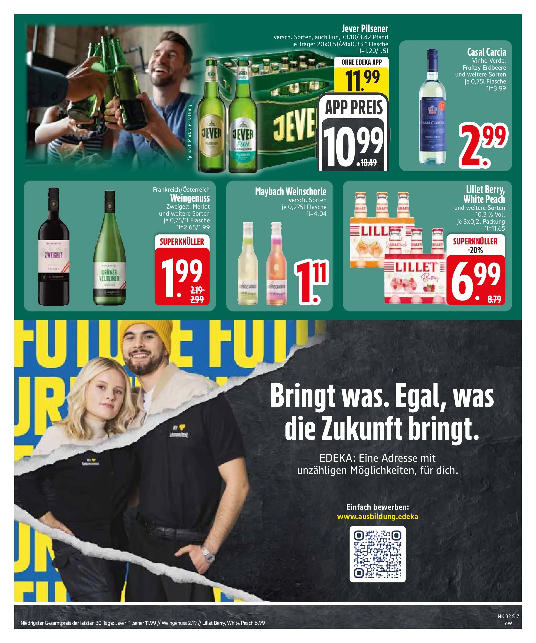 Edeka Prospekt Zwiesel (ab 03.08.2026) » Angebote Online | Seite: 19 | Produkte: Merlot, Lillet, Weinschorle, Jever