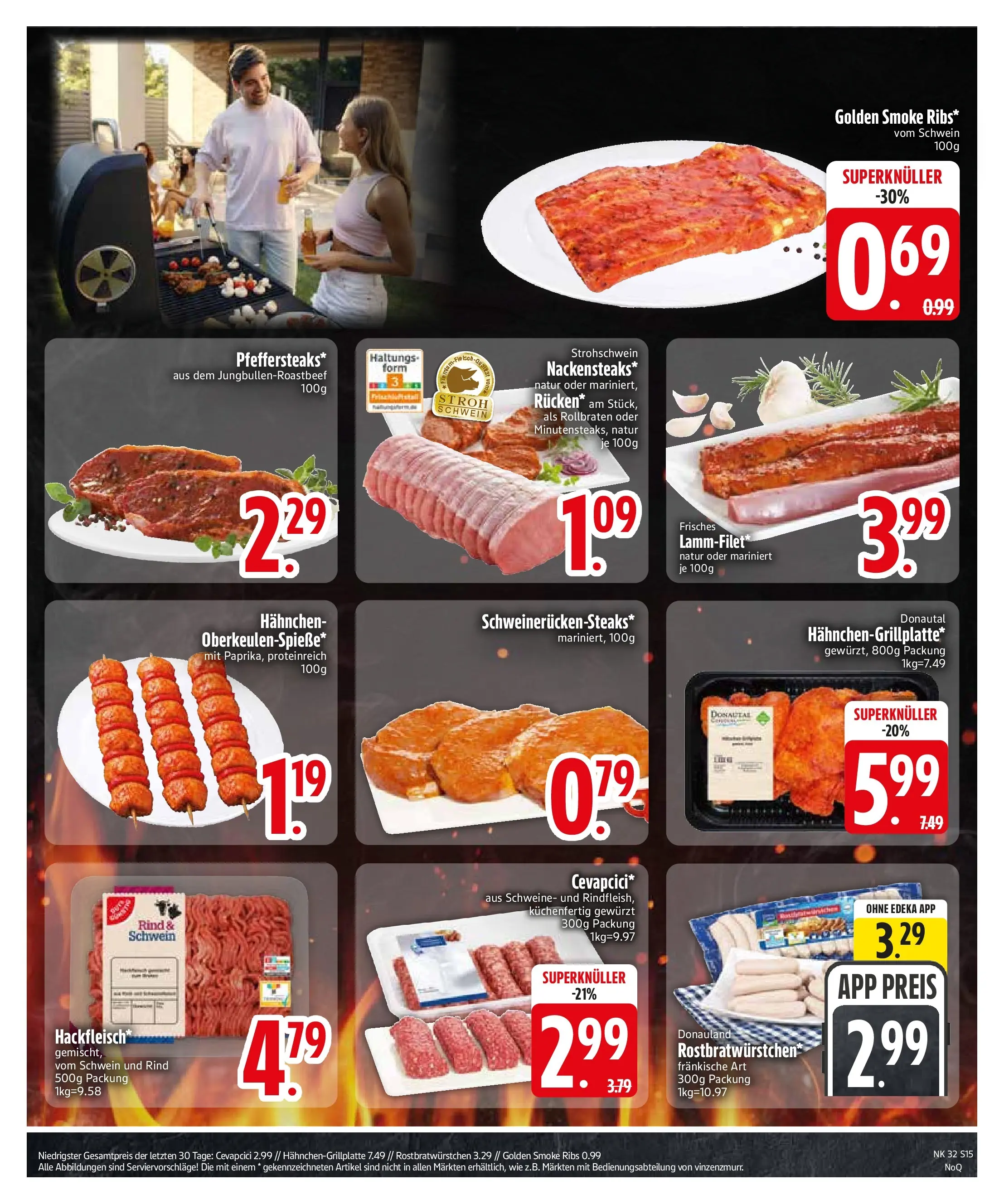 Edeka Prospekt Wackersdorf (ab 03.08.2026) » Angebote Online | Seite: 17 | Produkte: Hahnchen, Cevapcici, Rindfleisch