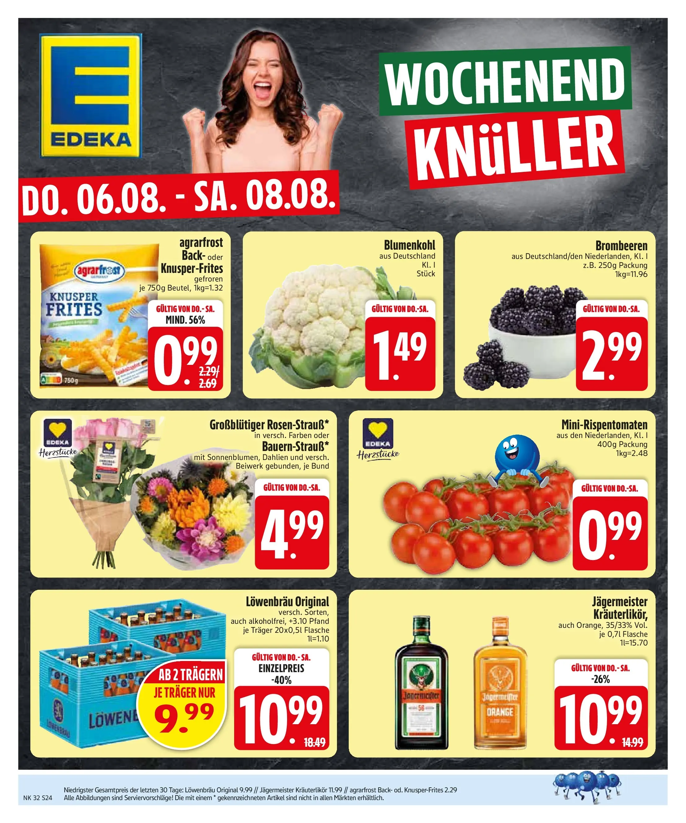 Edeka Prospekt Wackersdorf (ab 03.08.2026) » Angebote Online | Seite: 26 | Produkte: Jägermeister, Blumenkohl