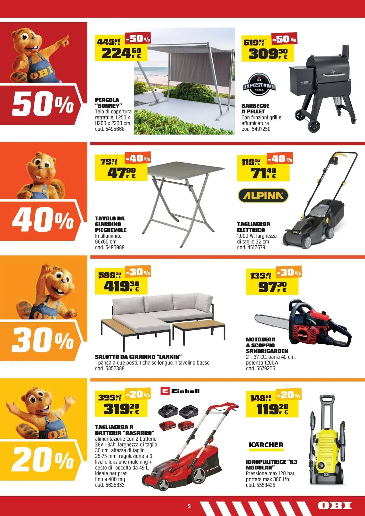 Nuovo OBI - Nati per fare estate dal 30/07/2026 > offerte anteprima 🛍️ | Pagina: 9 | Prodotti: Pellet, Motosega, Batteria, Batterie