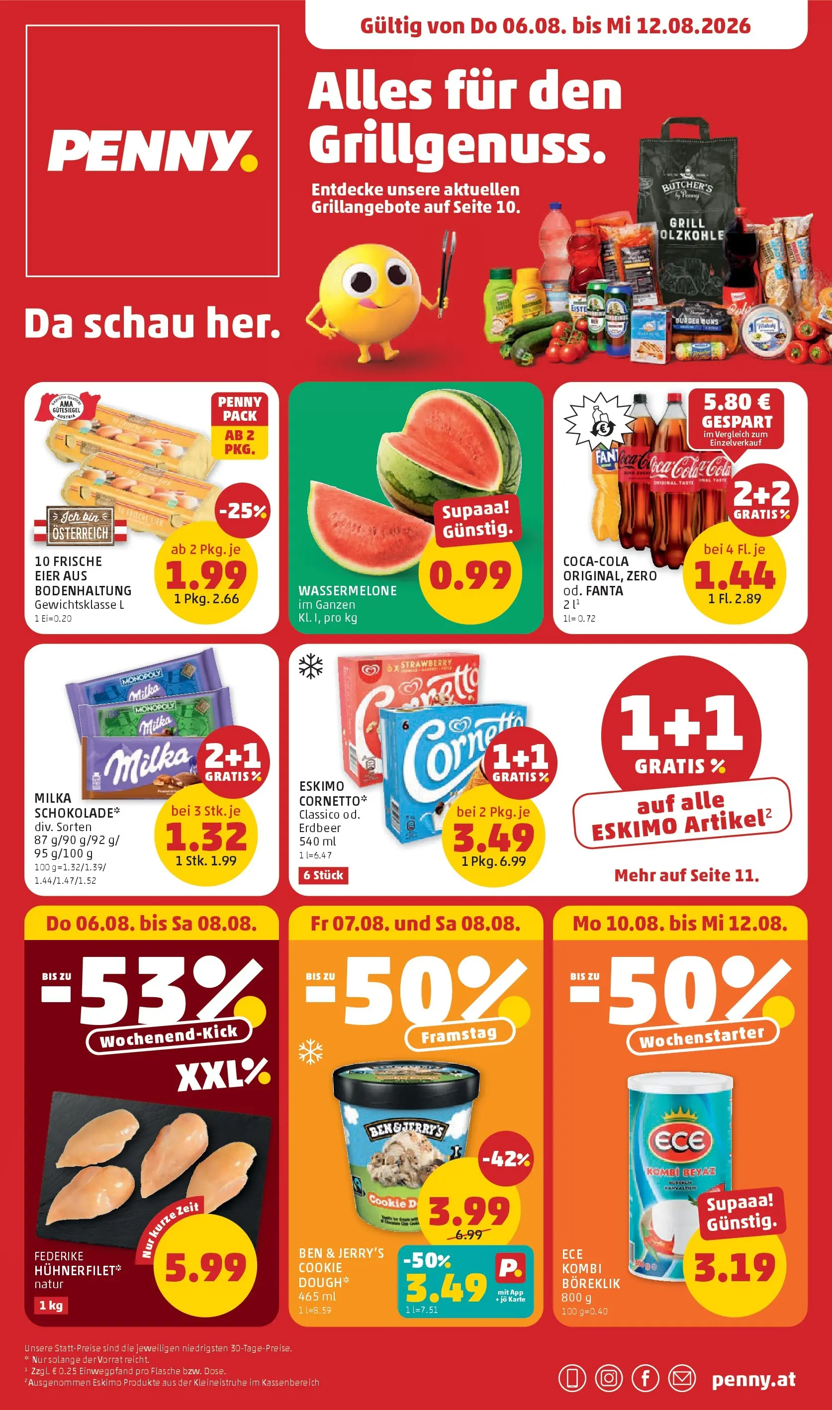 Penny Markt - PENNY: Die ganze Woche sparen. ab (06.08.2026) - Angebote, Prospekt | Seite: 1