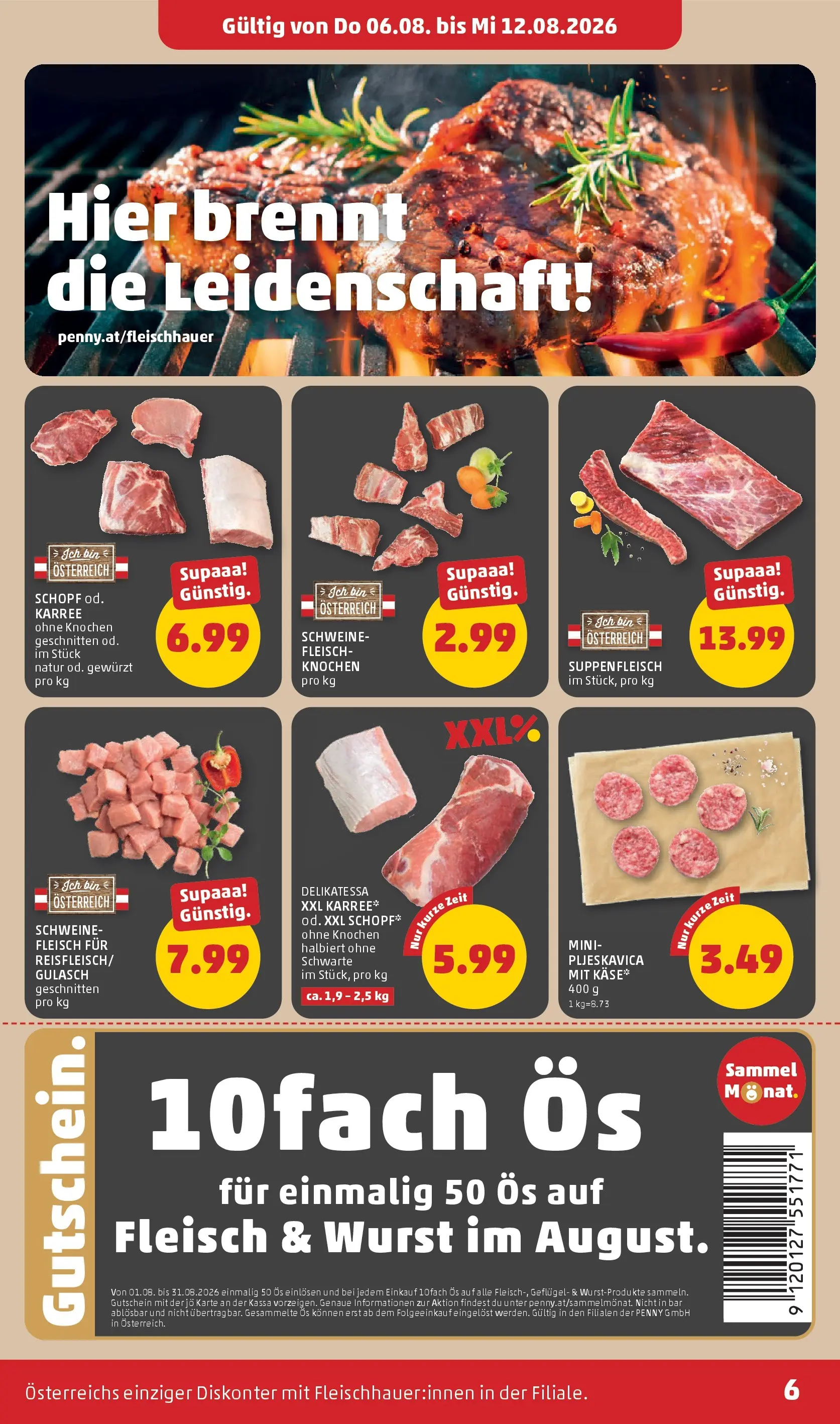 Penny Markt - PENNY: Die ganze Woche sparen. ab (06.08.2026) - Angebote, Prospekt | Seite: 6