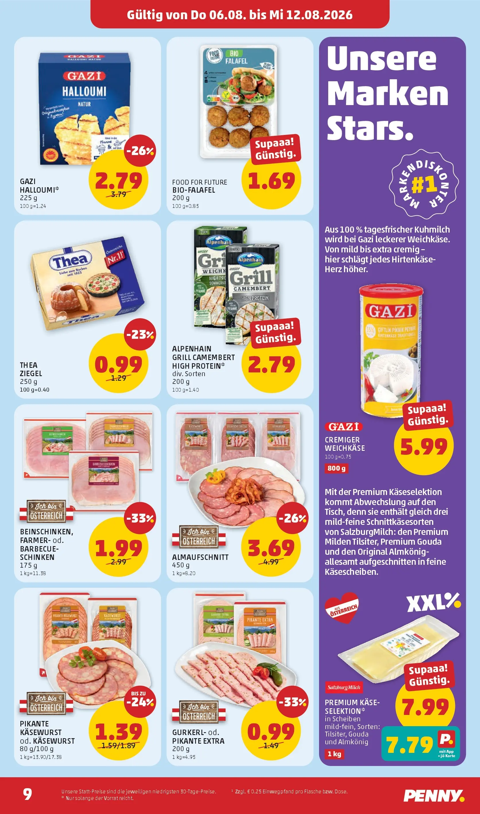 Penny Markt - PENNY: Die ganze Woche sparen. ab (06.08.2026) - Angebote, Prospekt | Seite: 9
