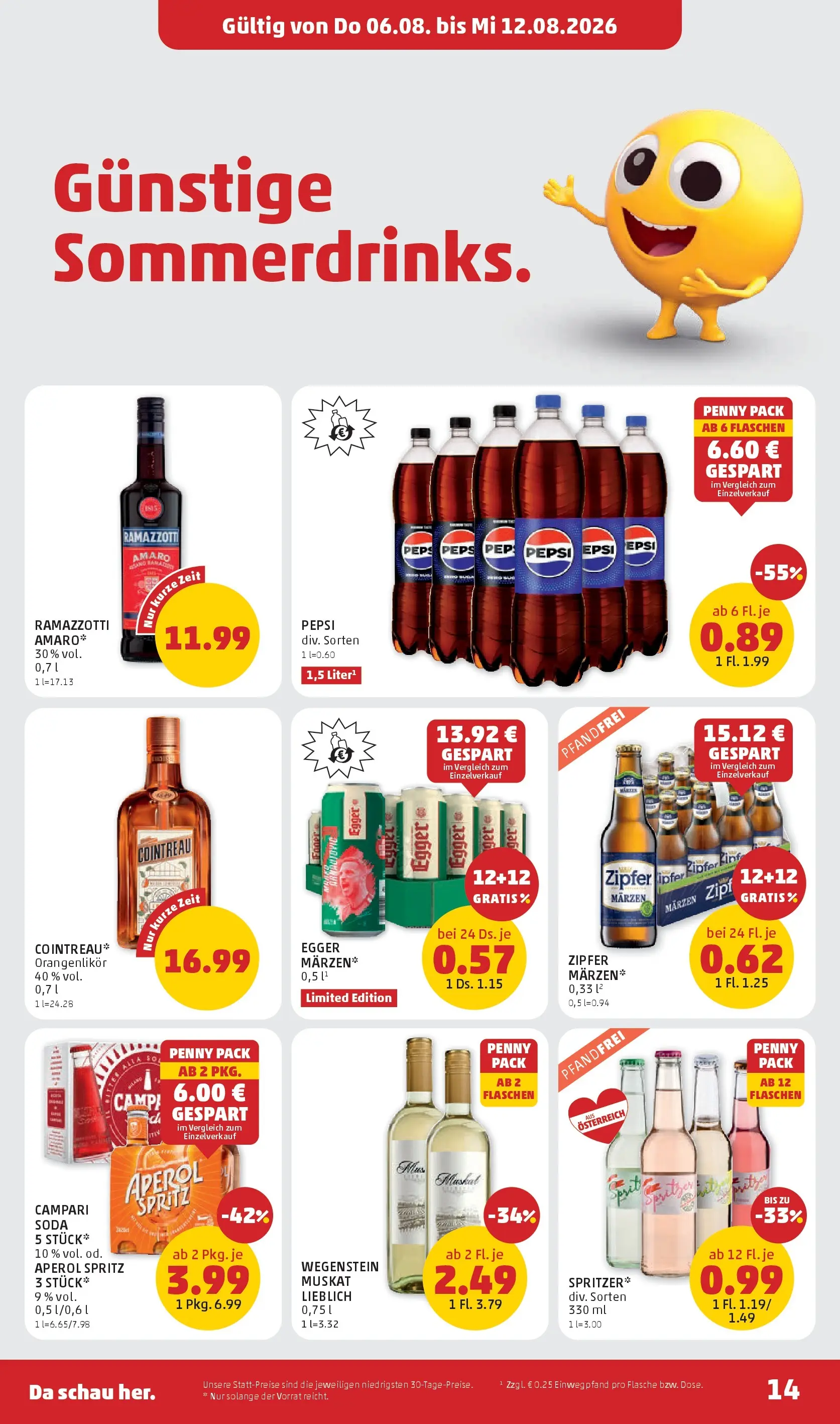 Penny Markt - PENNY: Die ganze Woche sparen. ab (06.08.2026) - Angebote, Prospekt | Seite: 14