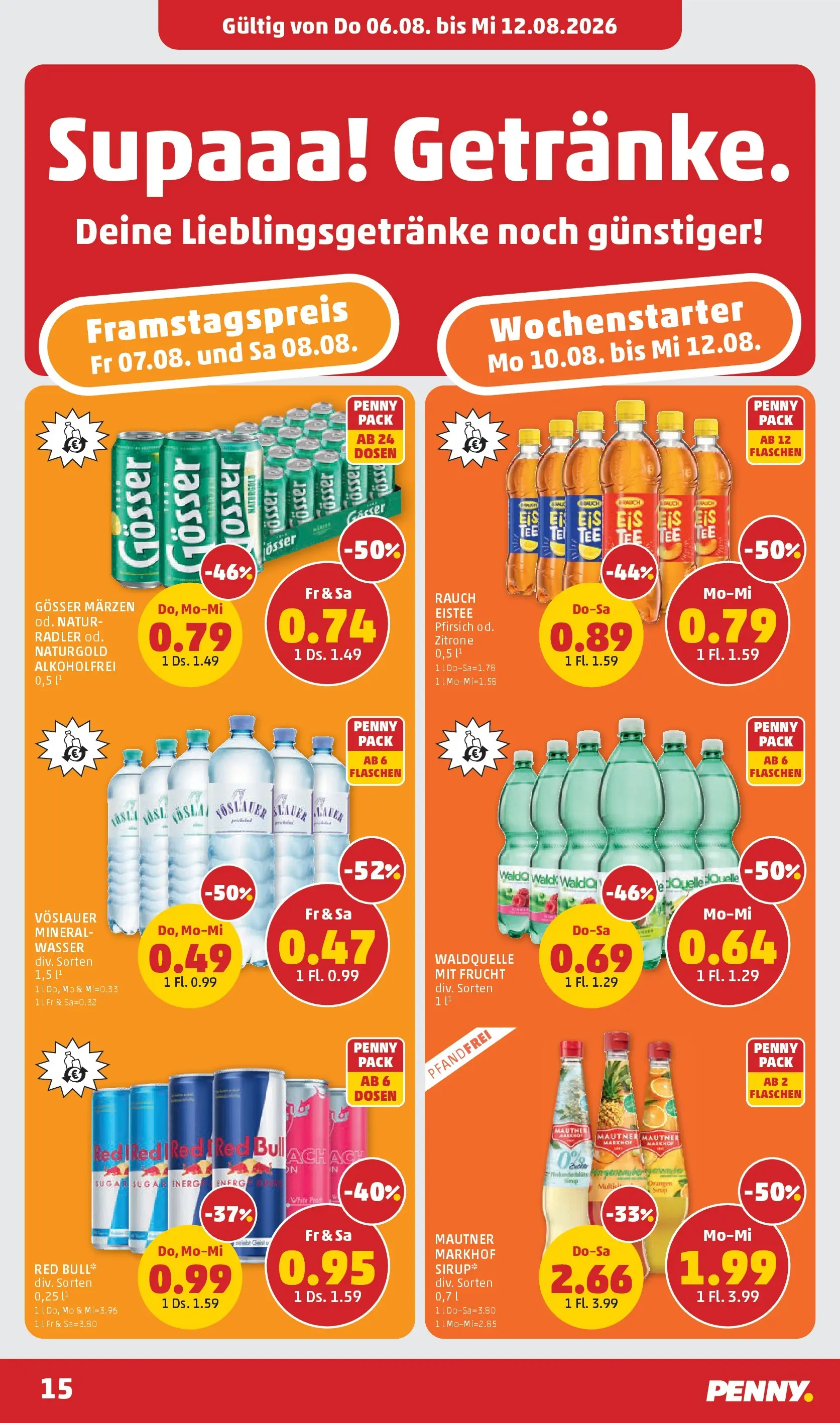 Penny Markt - PENNY: Die ganze Woche sparen. ab (06.08.2026) - Angebote, Prospekt | Seite: 15