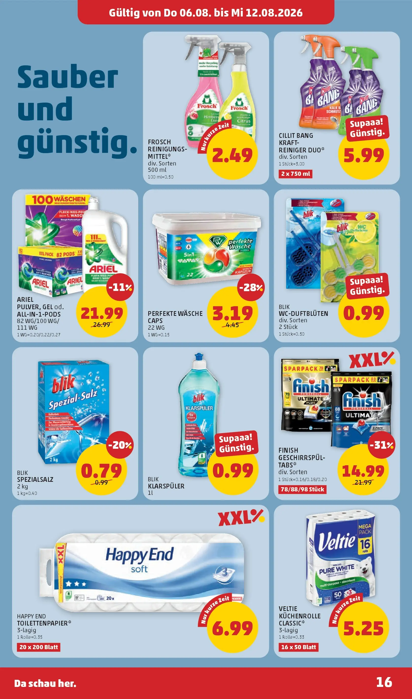 Penny Markt - PENNY: Die ganze Woche sparen. ab (06.08.2026) - Angebote, Prospekt | Seite: 16