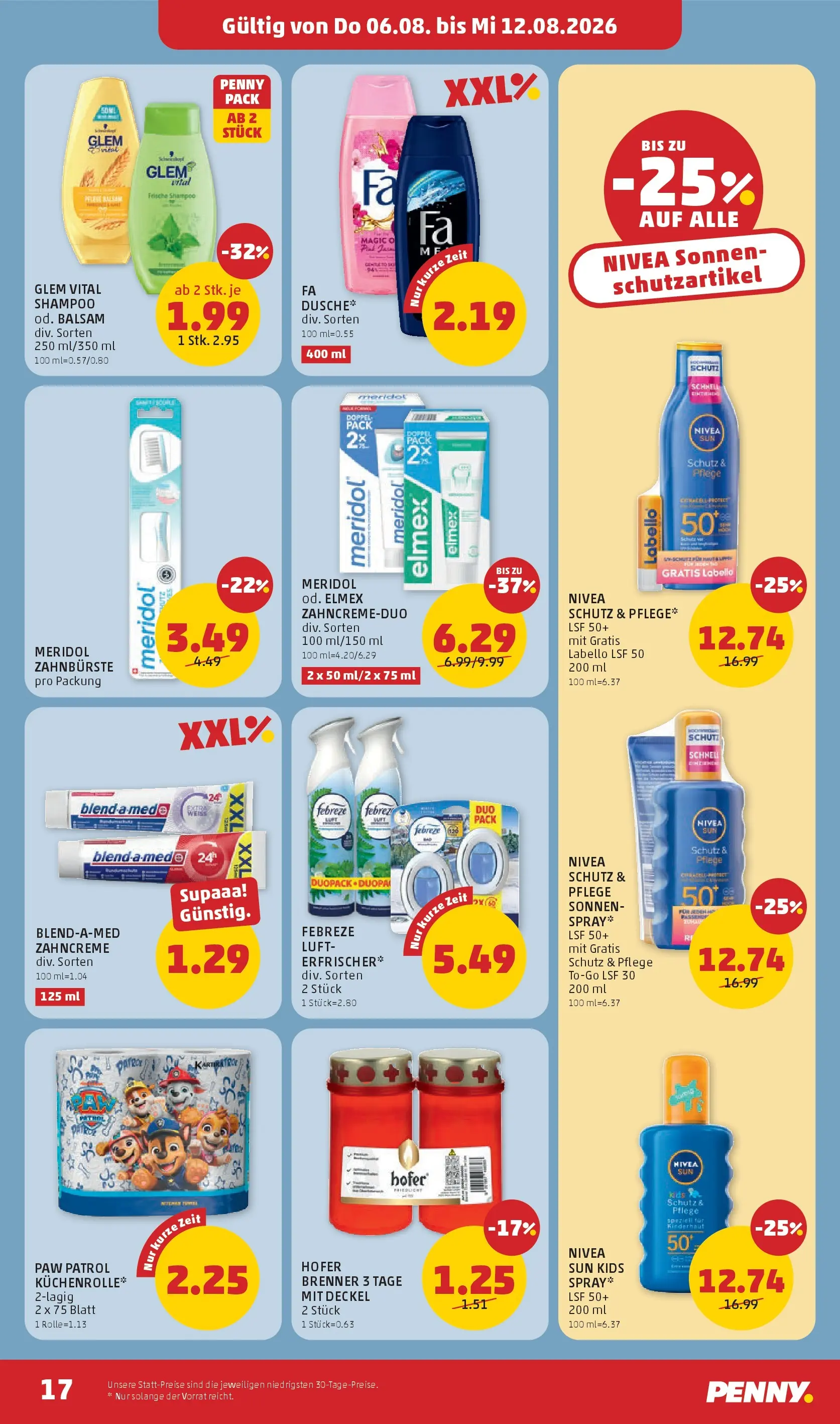 Penny Markt - PENNY: Die ganze Woche sparen. ab (06.08.2026) - Angebote, Prospekt | Seite: 17
