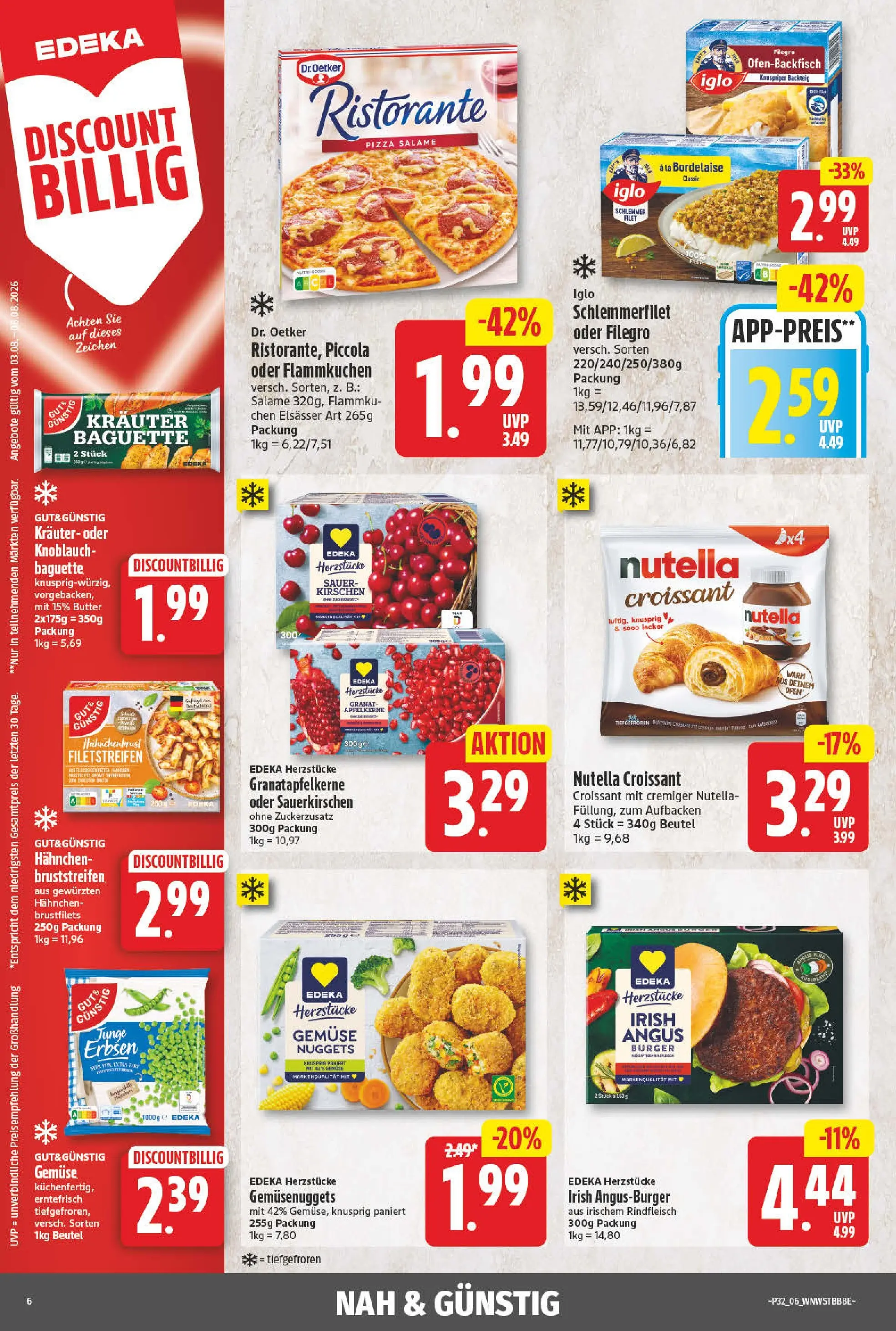 Angebote - Wochenangebote (ab 03.08.2026) zum Blättern | Seite: 6 | Produkte: Ofen, Butter, Iglo, Erbsen