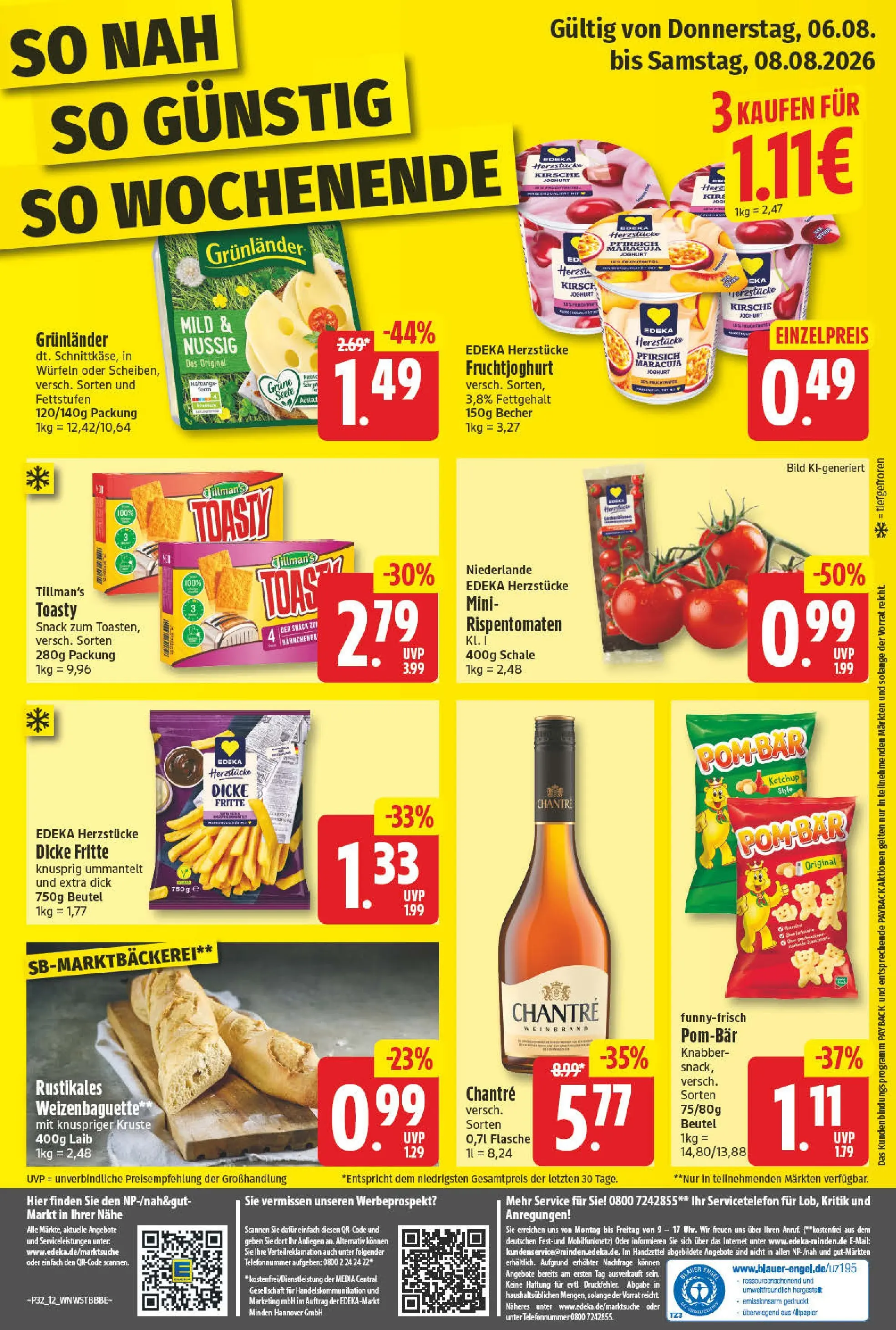 Angebote - Wochenangebote (ab 03.08.2026) zum Blättern | Seite: 12 | Produkte: Joghurt, Grunlander, Pfirsich, Telefon