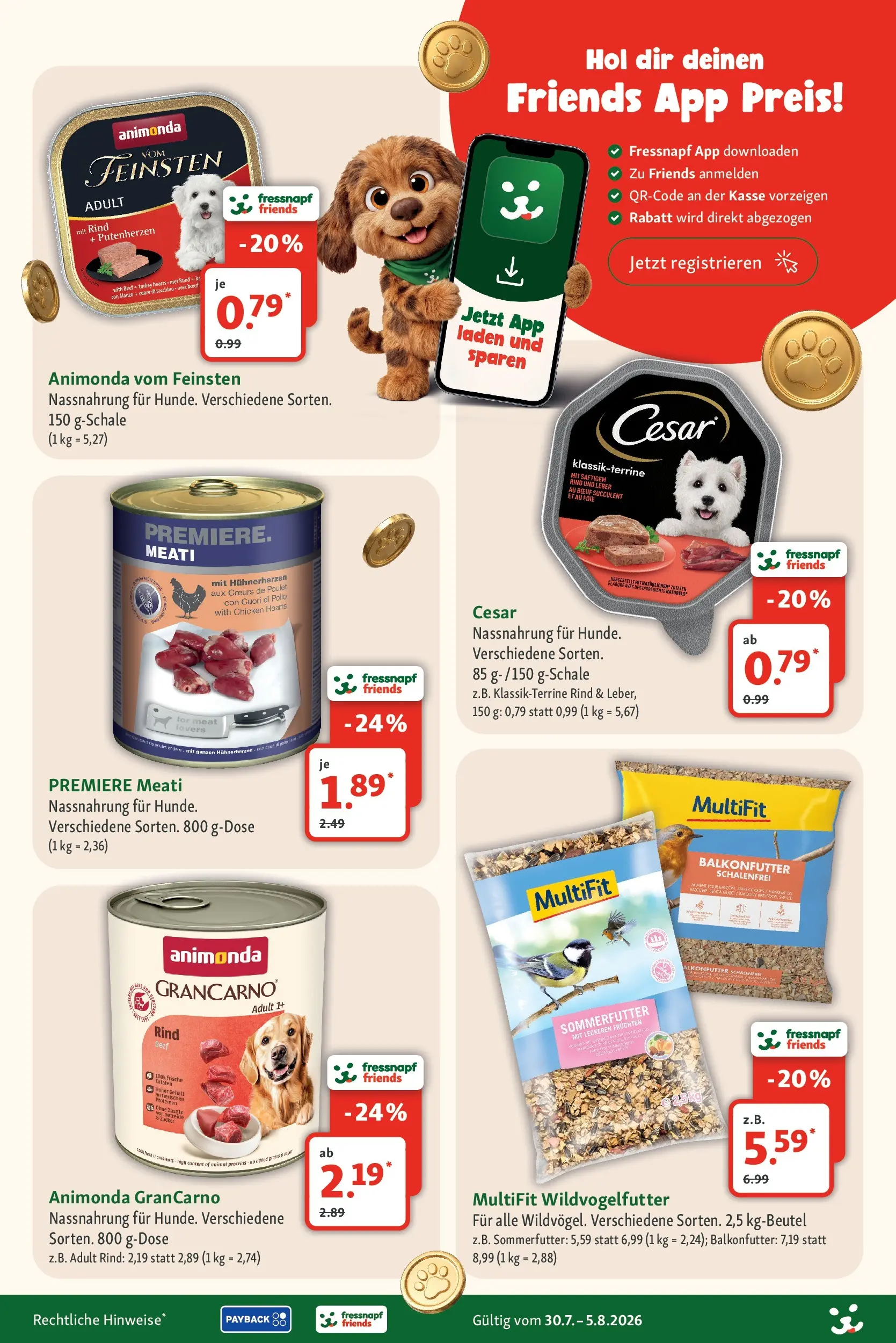 Fressnapf - Fressnapf: über 500 Preise dauerhaft im Markt reduziert! (ab 30.07.2026) zum Blättern | Seite: 6 | Produkte: Zucker, Getreide