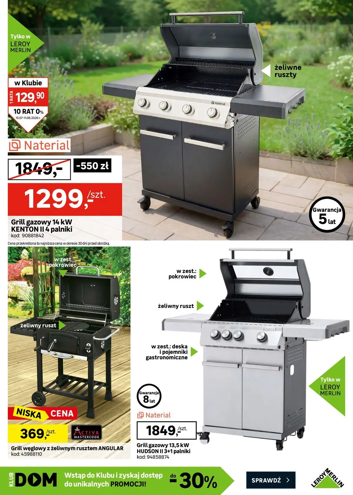 Leroy Merlin - Udany remont z Leroy Merlin! od (29.07.2026 - 11.08.2026) | Strona: 31 | Produkty: Grill, Grill gazowy, Ruszt