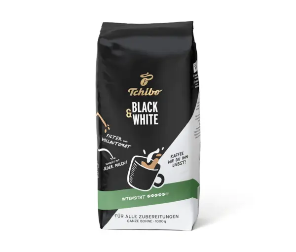 BLACK & WHITE - 1 kg Ganze Bohne