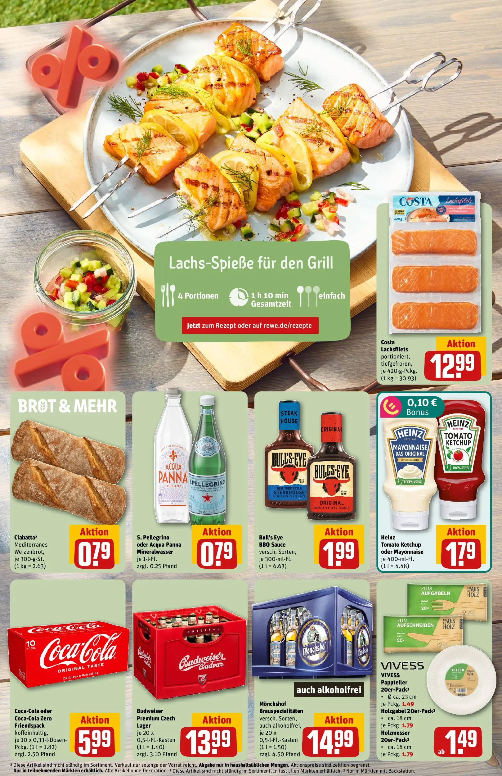 REWE Prospekt ab 03.08.2026 zum Blättern » Angebote | Seite: 5 | Produkte: Monchshof, Mayonnaise, Budweiser, Steak