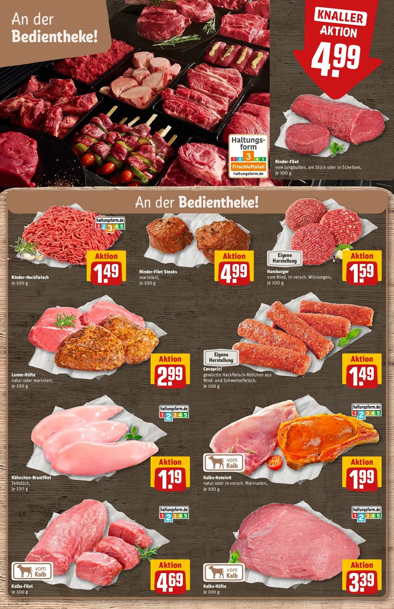 REWE Prospekt ab 03.08.2026 zum Blättern » Angebote | Seite: 8 | Produkte: Rinderfilet, Cevapcici
