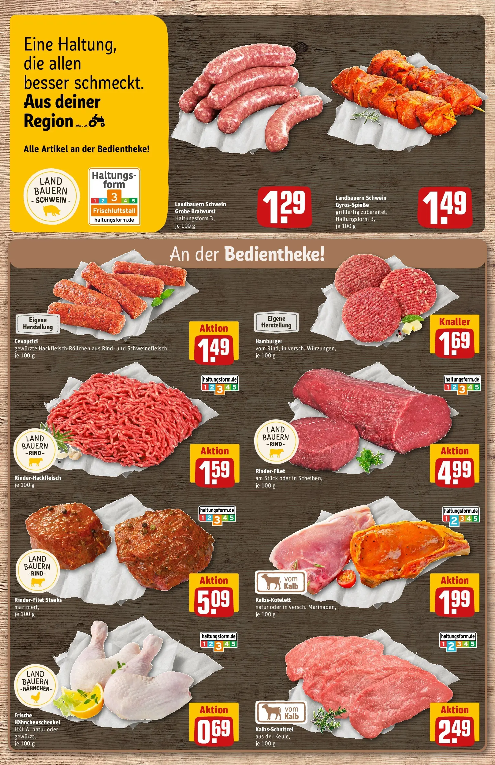 REWE Prospekt ab 03.08.2026 zum Blättern » Angebote | Seite: 10 | Produkte: Hahnchenschenkel, Rinderfilet, Bratwurst, Cevapcici