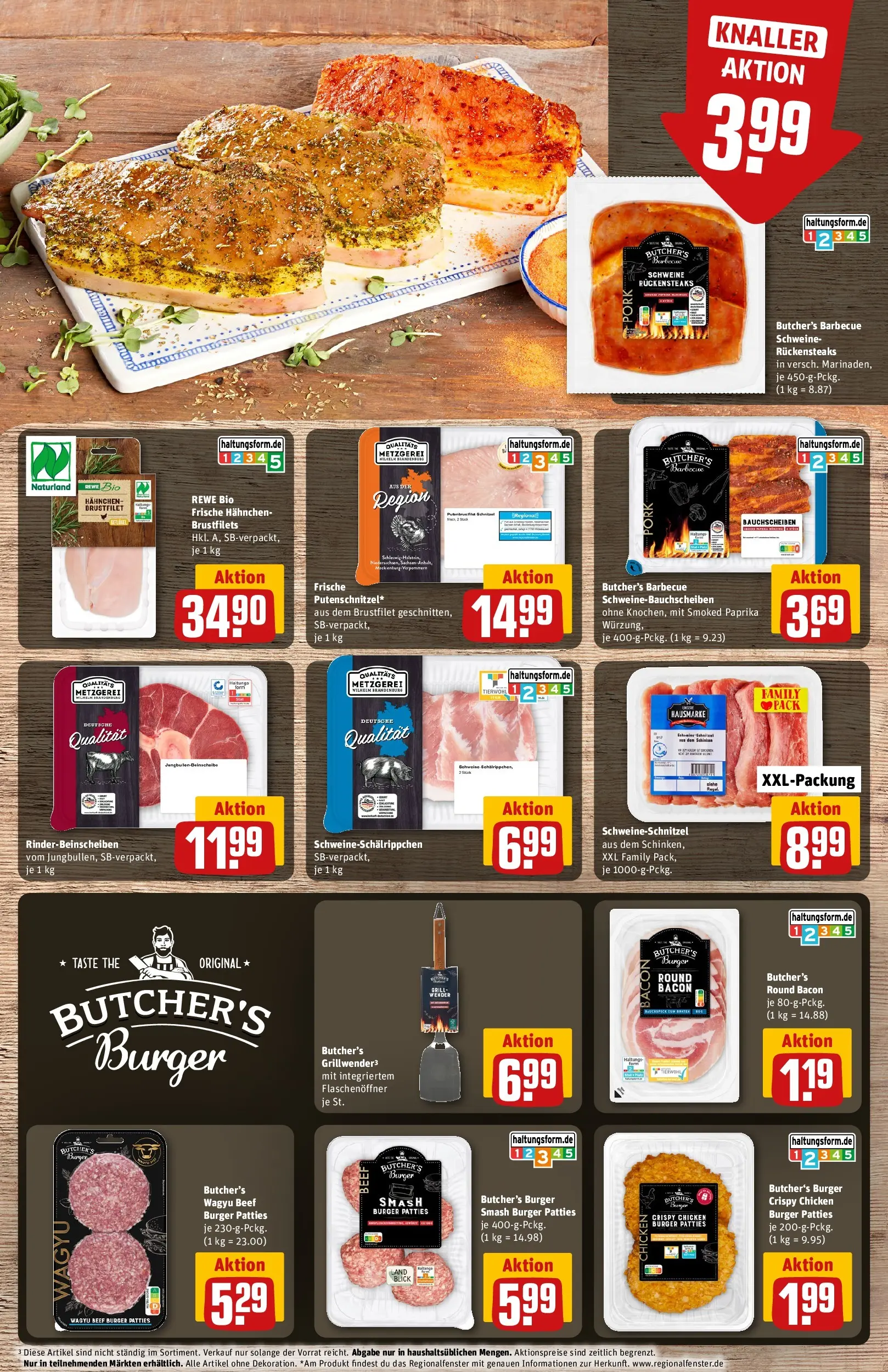 REWE Prospekt ab 03.08.2026 zum Blättern » Angebote | Seite: 9 | Produkte: Grill, Hahnchen, Burger, Paprika