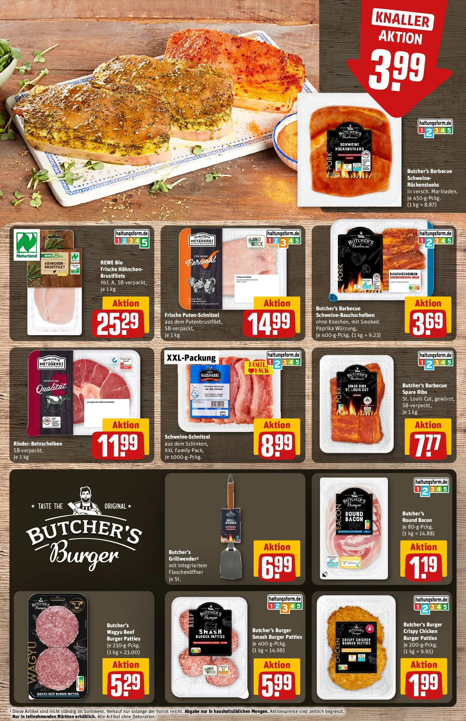 REWE Prospekt ab 03.08.2026 zum Blättern » Angebote | Seite: 11 | Produkte: Grill, Hahnchen, Spare ribs, Burger
