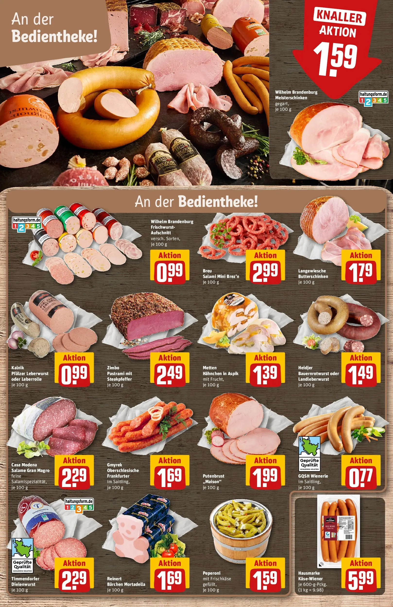 REWE Prospekt ab 03.08.2026 zum Blättern » Angebote | Seite: 10 | Produkte: Hahnchen, Salami, Frischkase