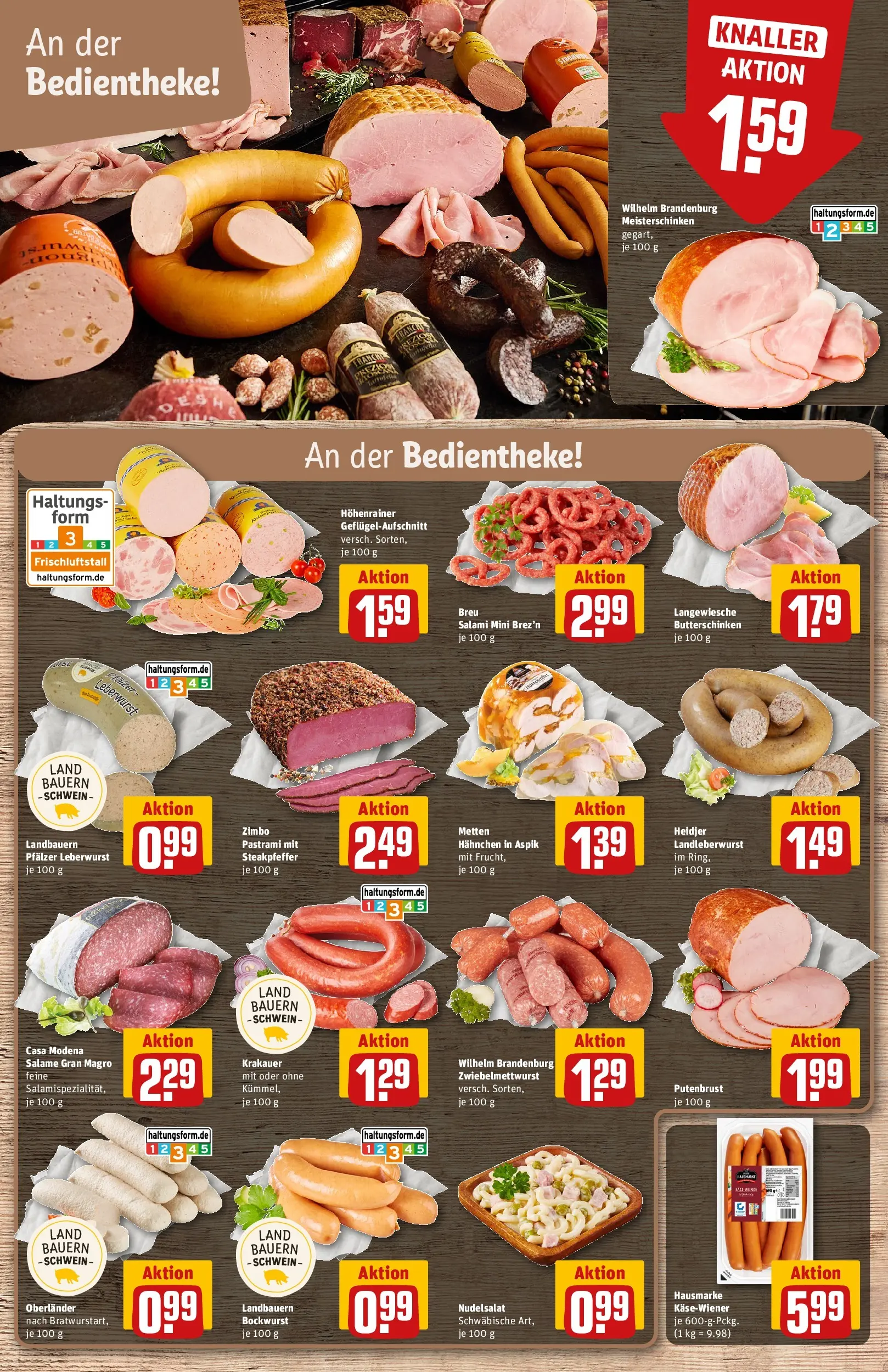 REWE Prospekt ab 03.08.2026 zum Blättern » Angebote | Seite: 12 | Produkte: Bockwurst, Hahnchen, Salami