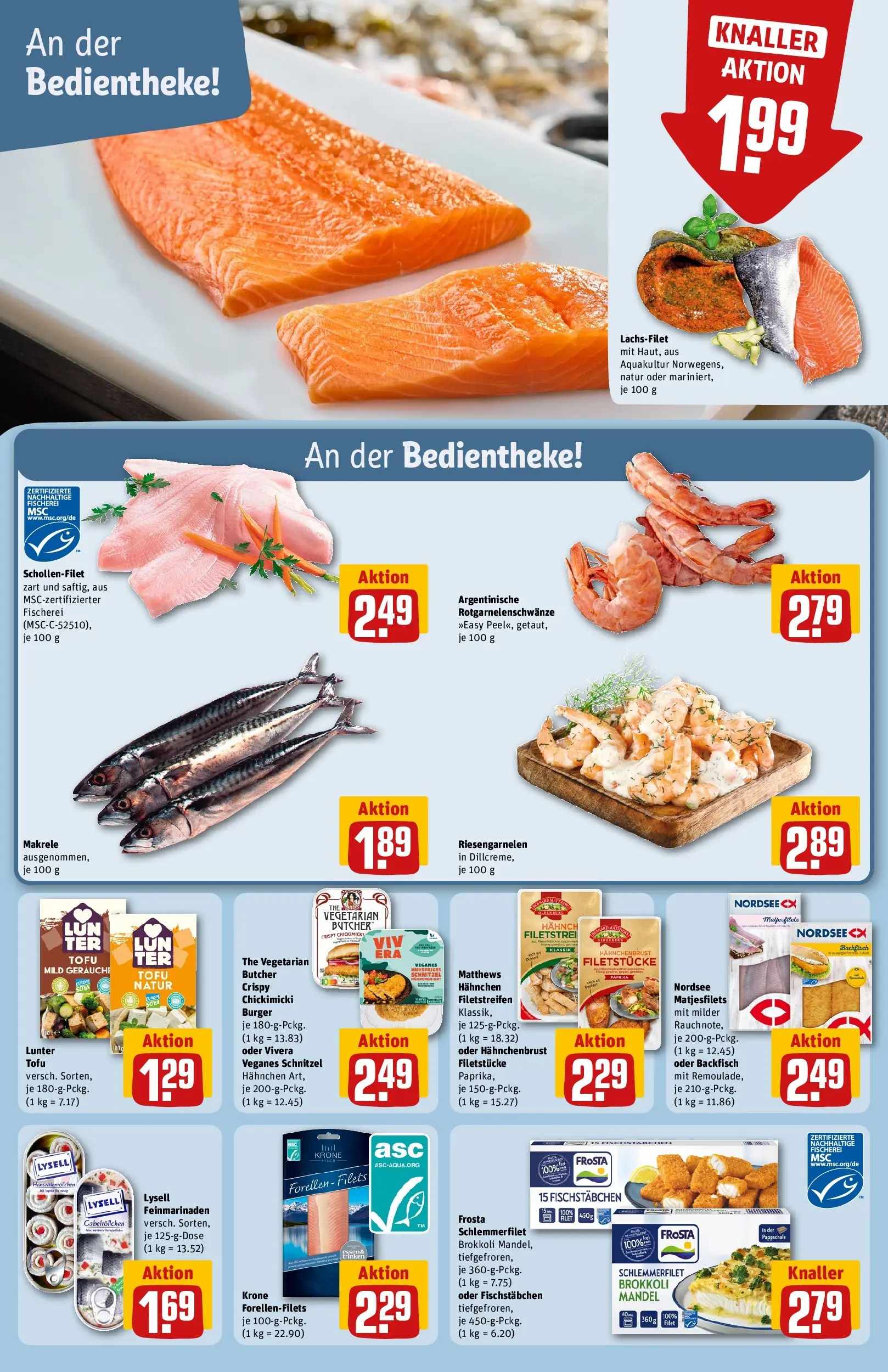 REWE Prospekt ab 03.08.2026 zum Blättern » Angebote | Seite: 12 | Produkte: Hahnchen, Frosta, Fischstabchen, Brokkoli
