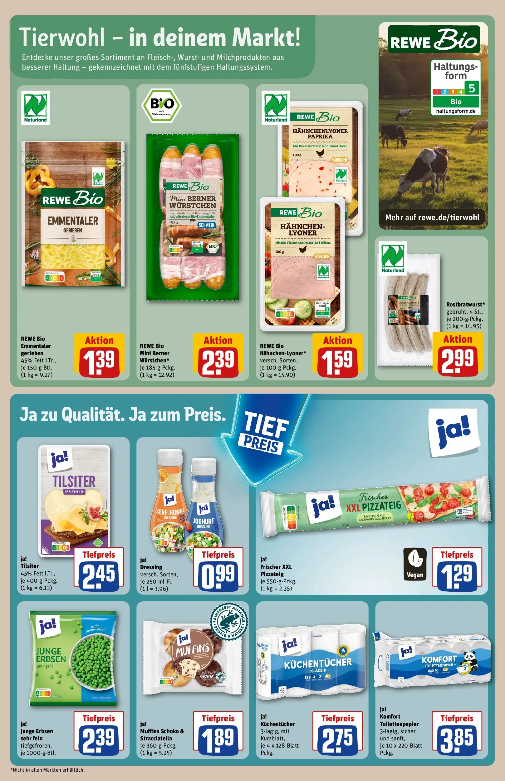 REWE Prospekt ab 03.08.2026 zum Blättern » Angebote | Seite: 15 | Produkte: Grill, Dressing, Wurst, Erbsen