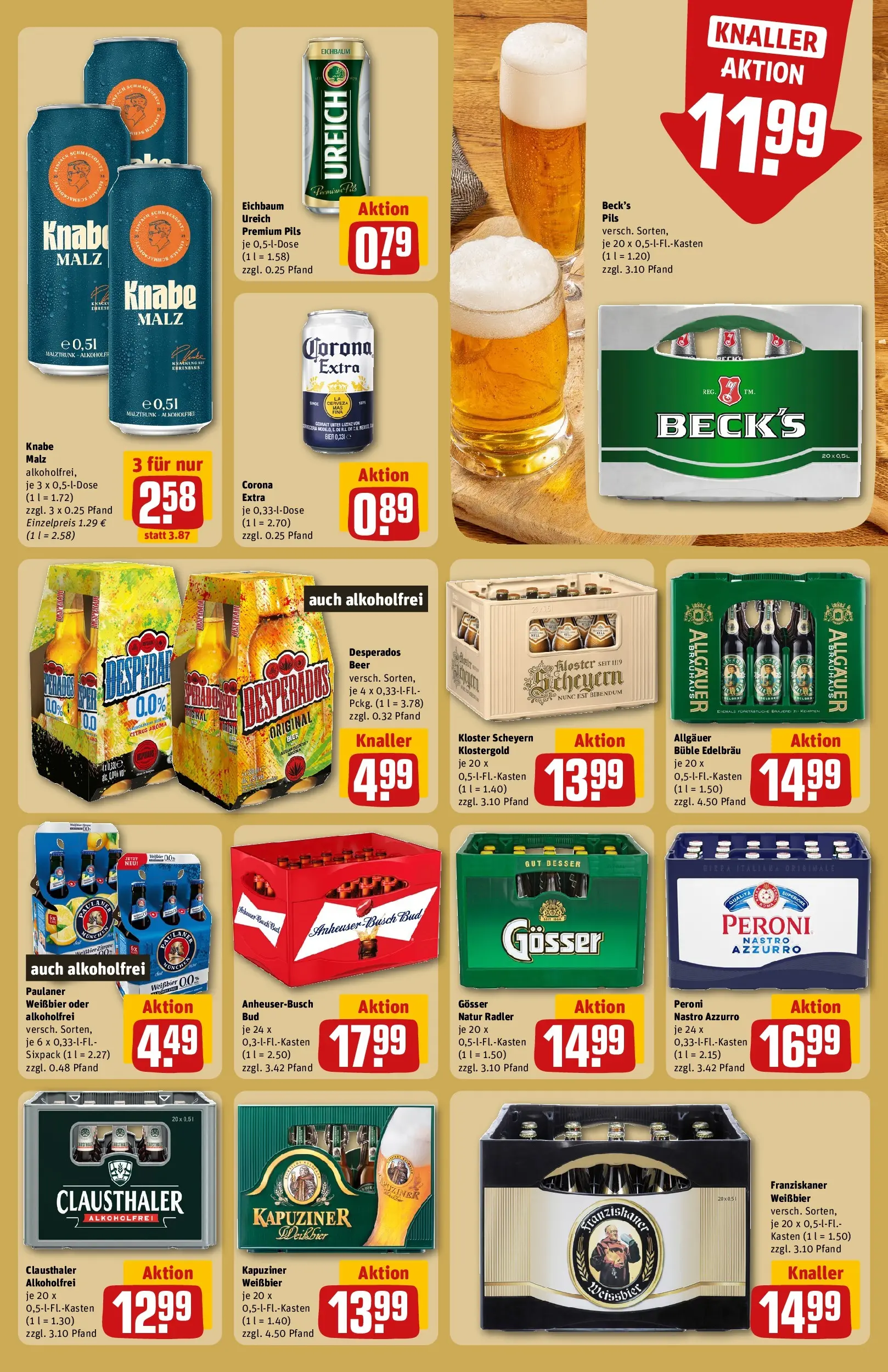 REWE Prospekt ab 03.08.2026 zum Blättern » Angebote | Seite: 19 | Produkte: Franziskaner, Eier, Pils, Desperados
