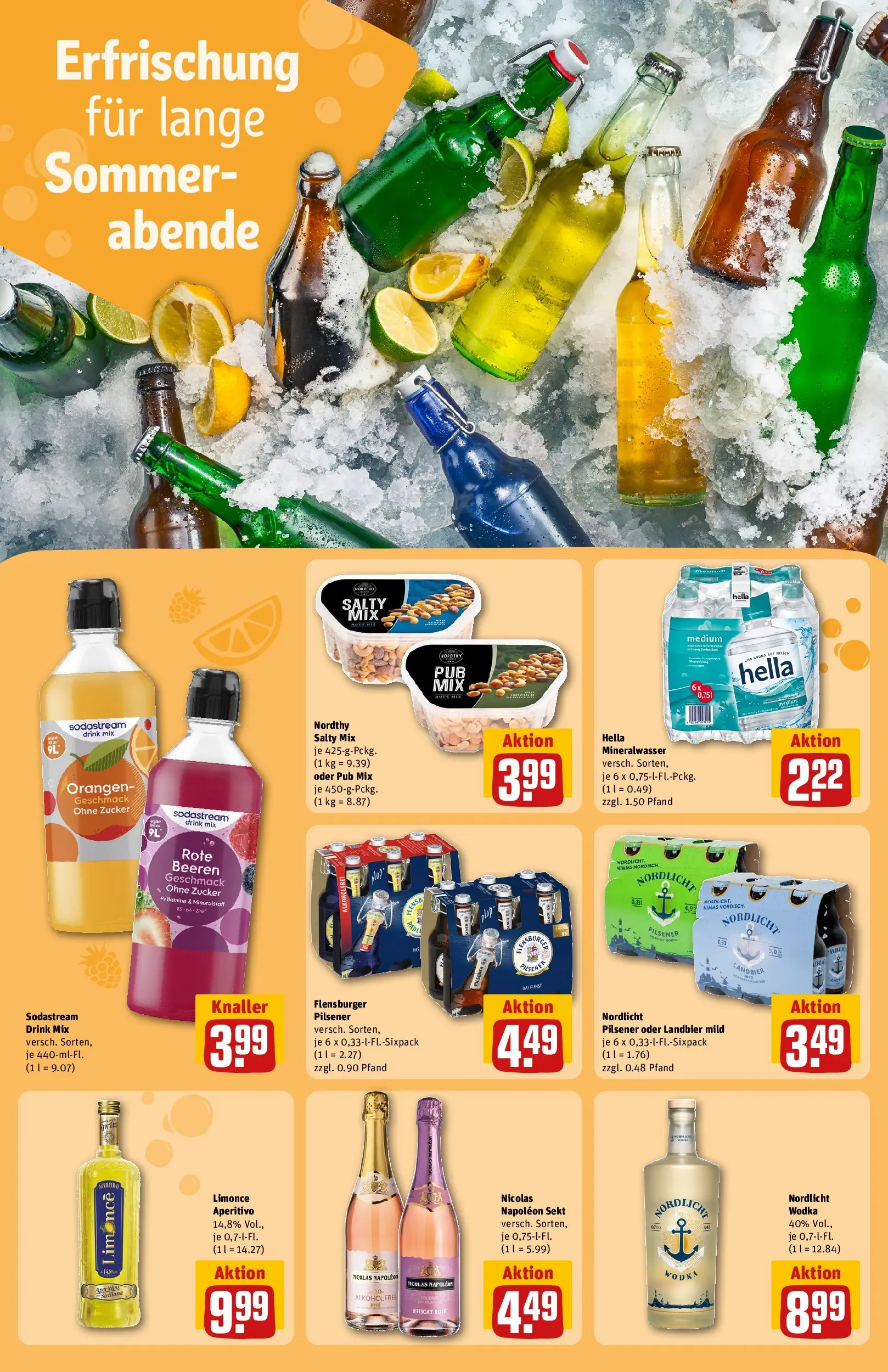 REWE Prospekt ab 03.08.2026 zum Blättern » Angebote | Seite: 17 | Produkte: Flensburger, Zucker, Hella, Wodka