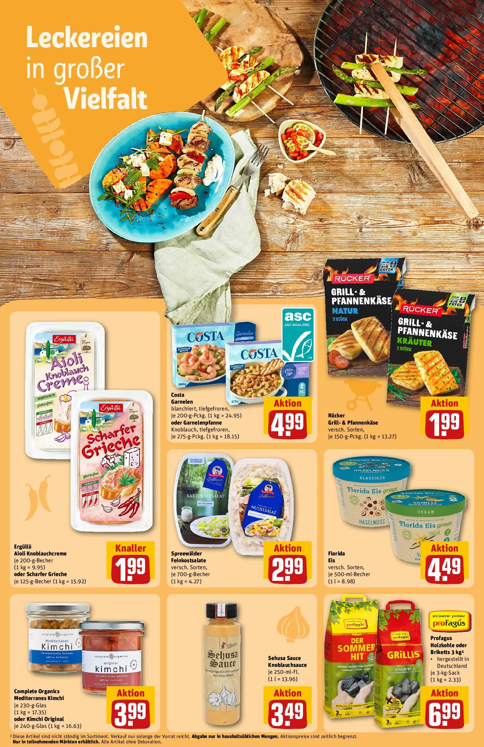 REWE Prospekt ab 03.08.2026 zum Blättern » Angebote | Seite: 18 | Produkte: Grill, Joghurt, Knoblauch, Eis