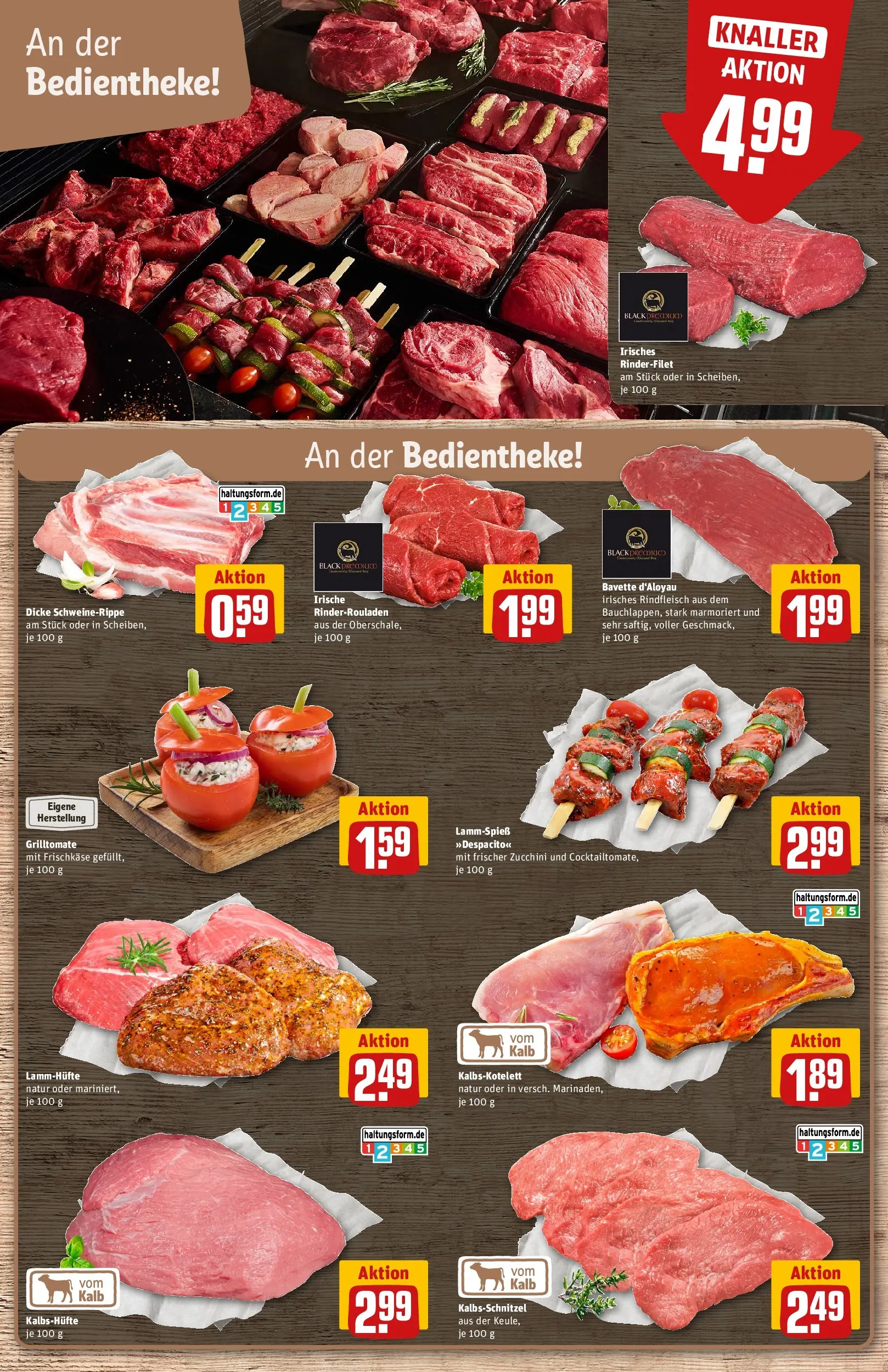 REWE Prospekt ab 03.08.2026 zum Blättern » Angebote | Seite: 8 | Produkte: Rinderrouladen, Rinderfilet, Zucchini, Frischkase