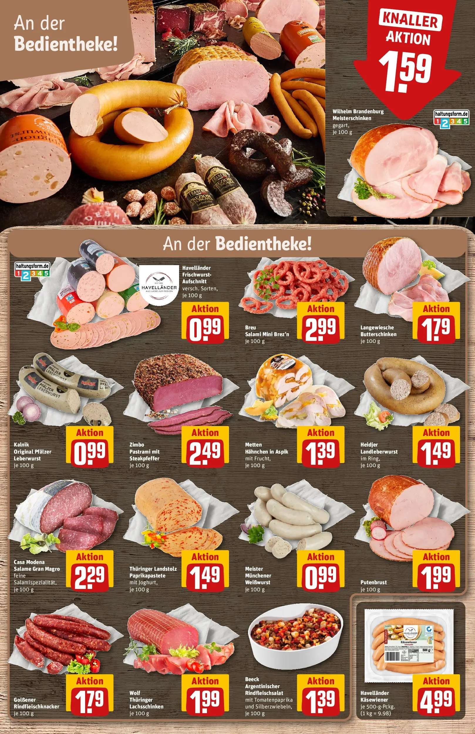 REWE Prospekt ab 03.08.2026 zum Blättern » Angebote | Seite: 10 | Produkte: Hahnchen, Weißwurst, Salami