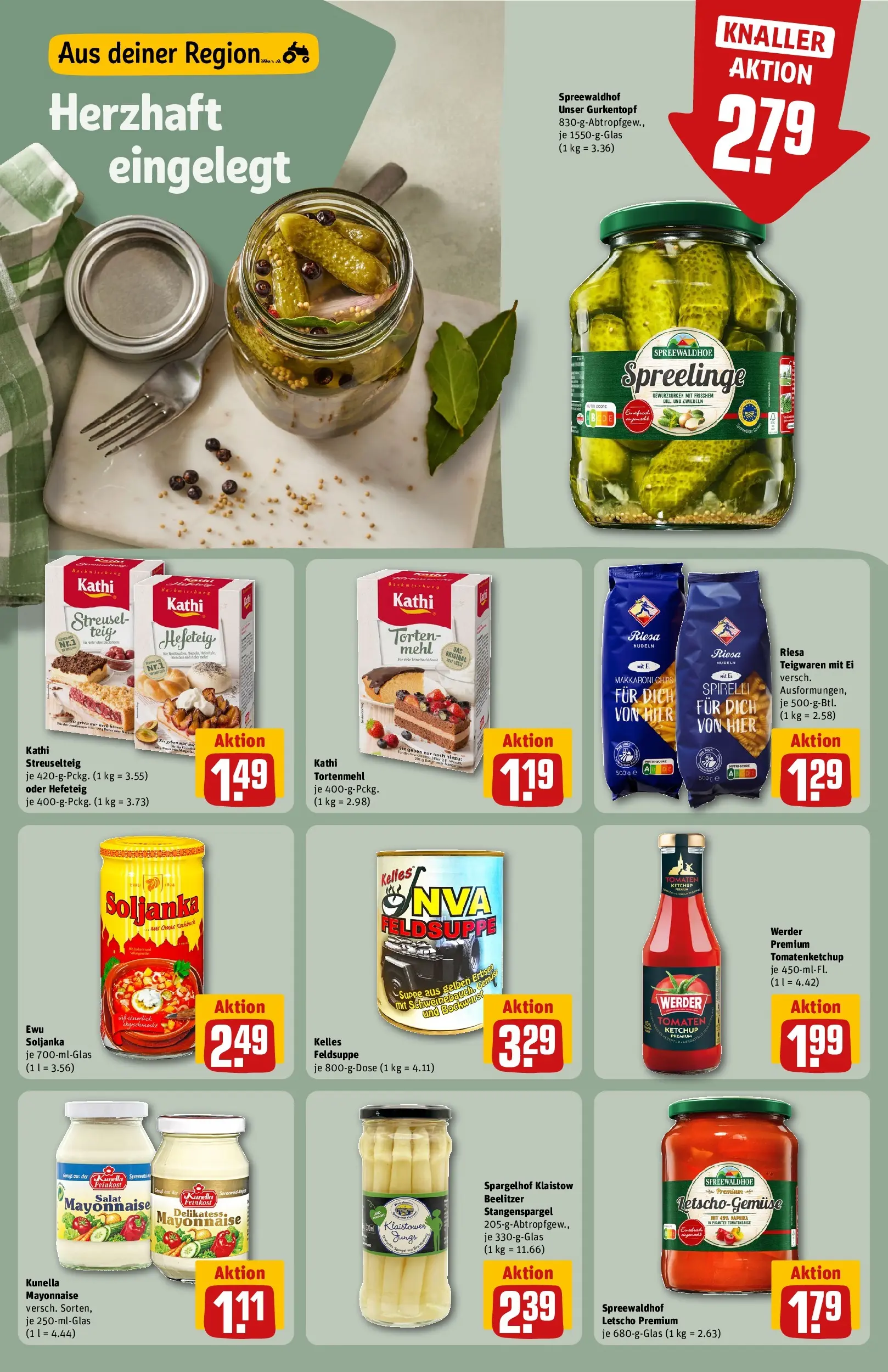 REWE Prospekt ab 03.08.2026 zum Blättern » Angebote | Seite: 17 | Produkte: Bockwurst, Mehl, Tomaten, Salat