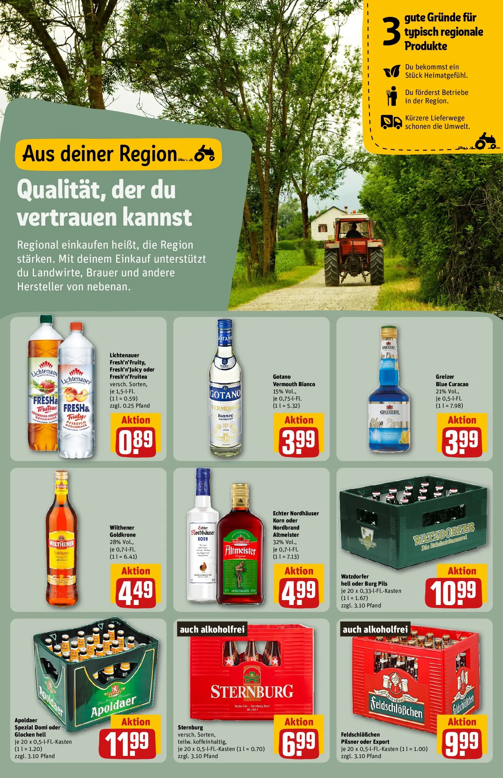 REWE Prospekt ab 03.08.2026 zum Blättern » Angebote | Seite: 19 | Produkte: Wilthener, Pils, Pfirsich