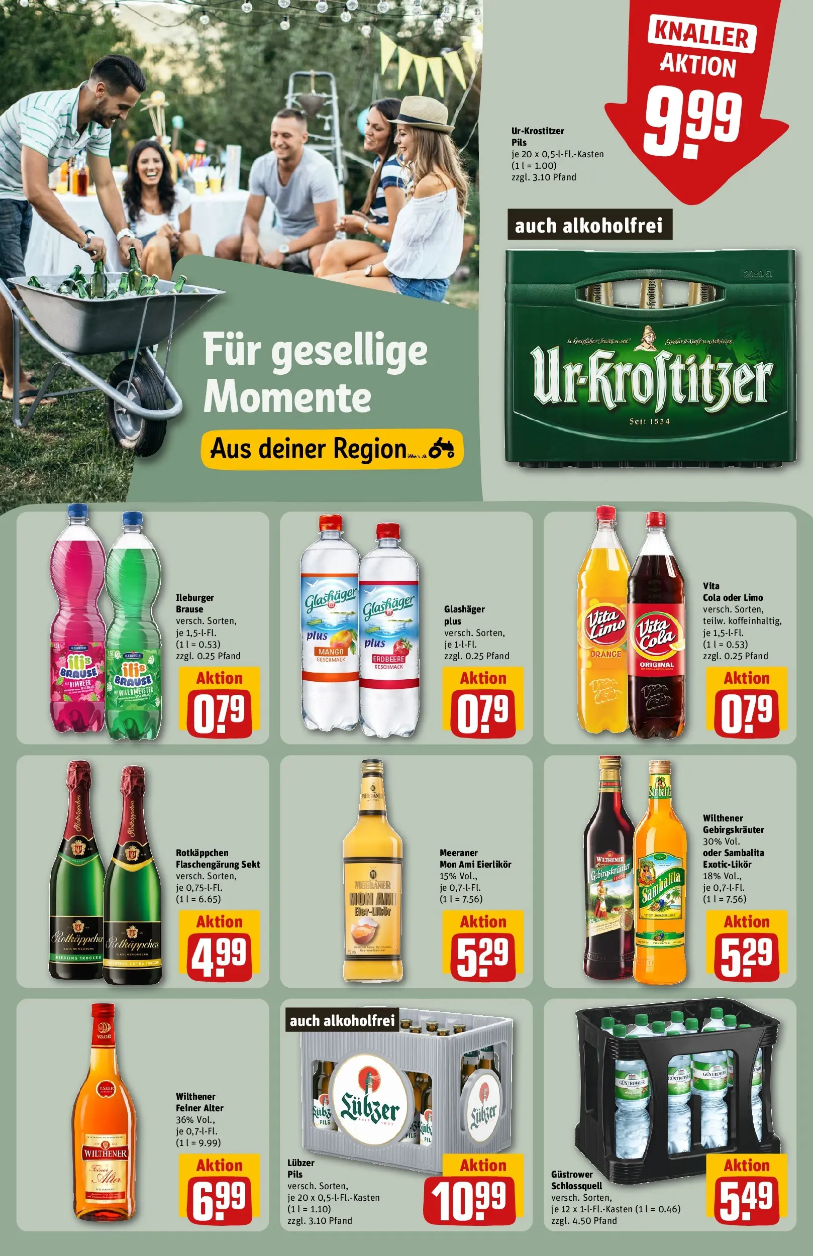 REWE Prospekt ab 03.08.2026 zum Blättern » Angebote | Seite: 18 | Produkte: Wilthener gebirgskrauter, Mango, Rotkäppchen, Lubzer