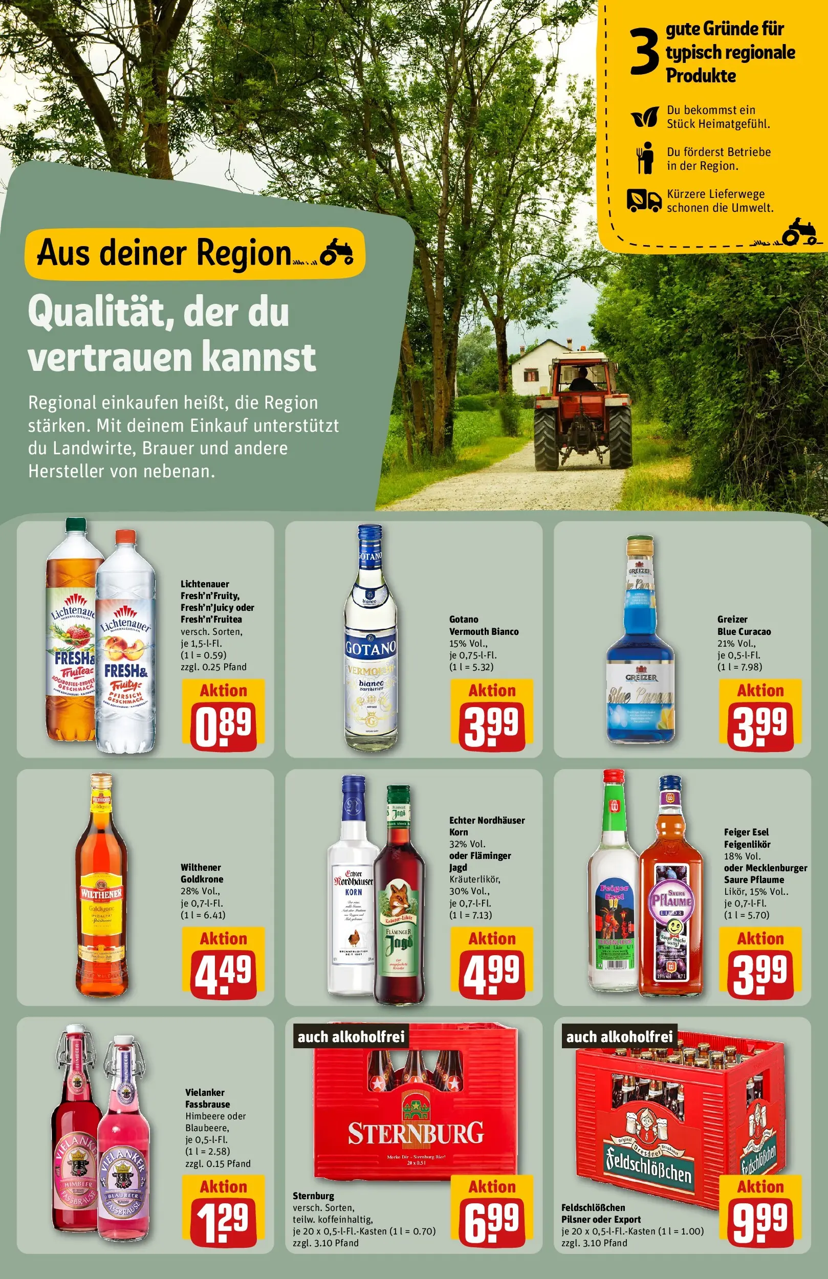 REWE Prospekt ab 03.08.2026 zum Blättern » Angebote | Seite: 19 | Produkte: Wilthener, Pfirsich, Himbeere, Fassbrause