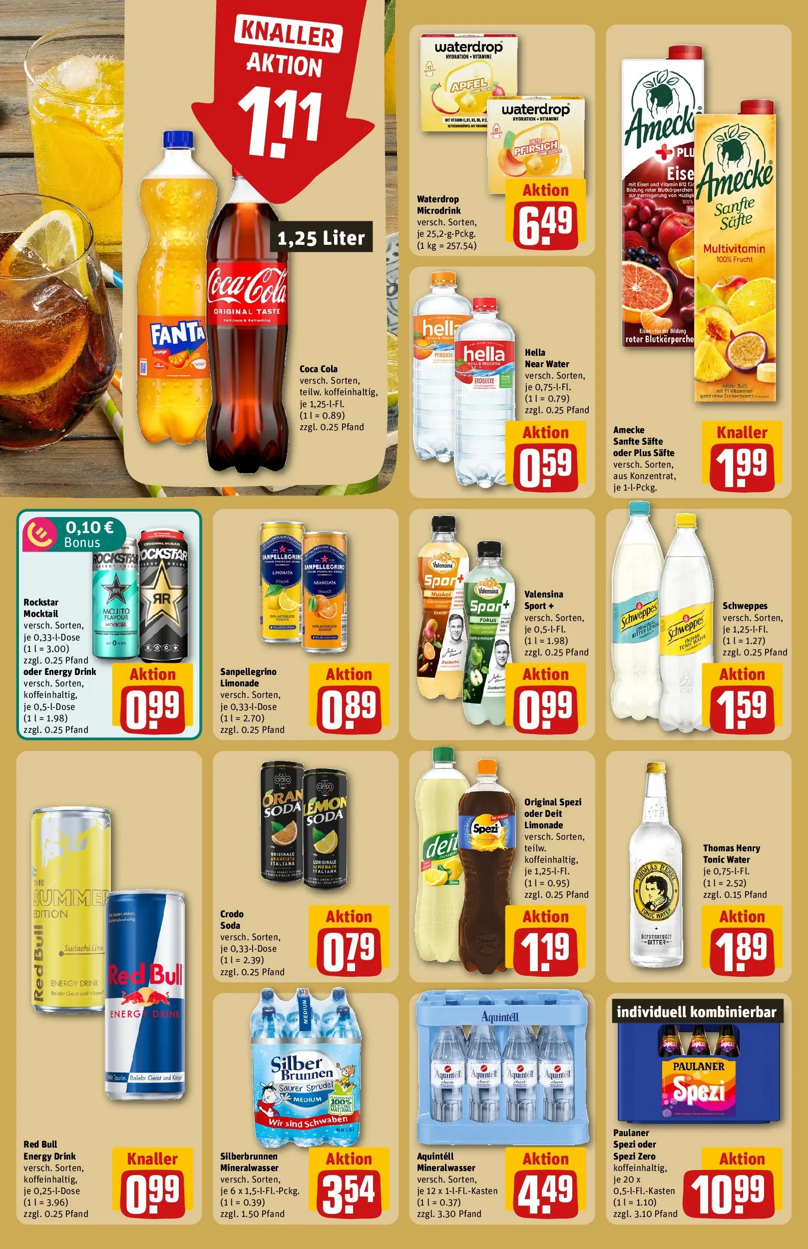 REWE Prospekt ab 03.08.2026 zum Blättern » Angebote | Seite: 18 | Produkte: Coca cola, Rockstar, Schweppes, Valensina