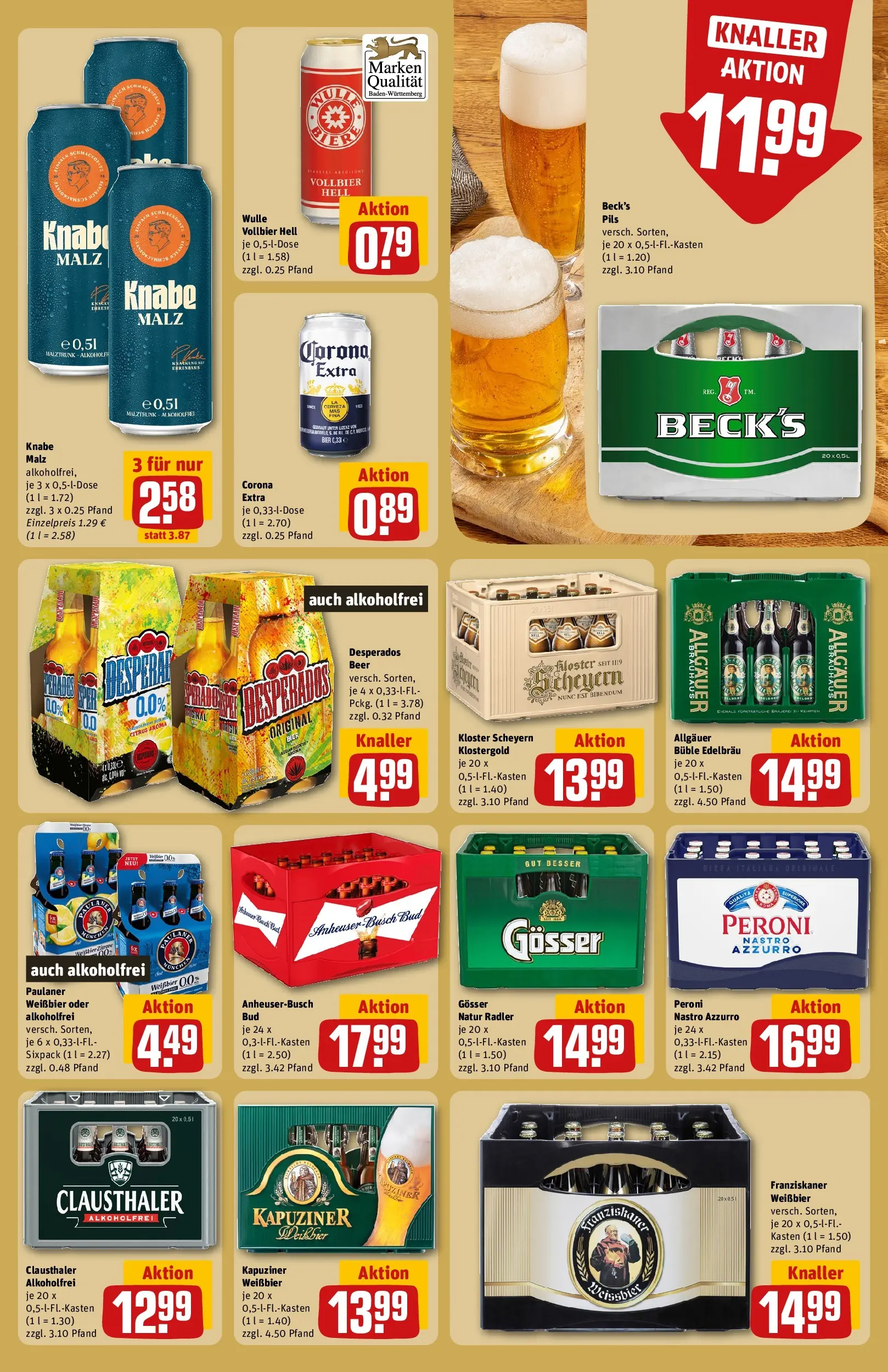 REWE Prospekt ab 03.08.2026 zum Blättern » Angebote | Seite: 19 | Produkte: Franziskaner, Radler, Zitrone, Desperados