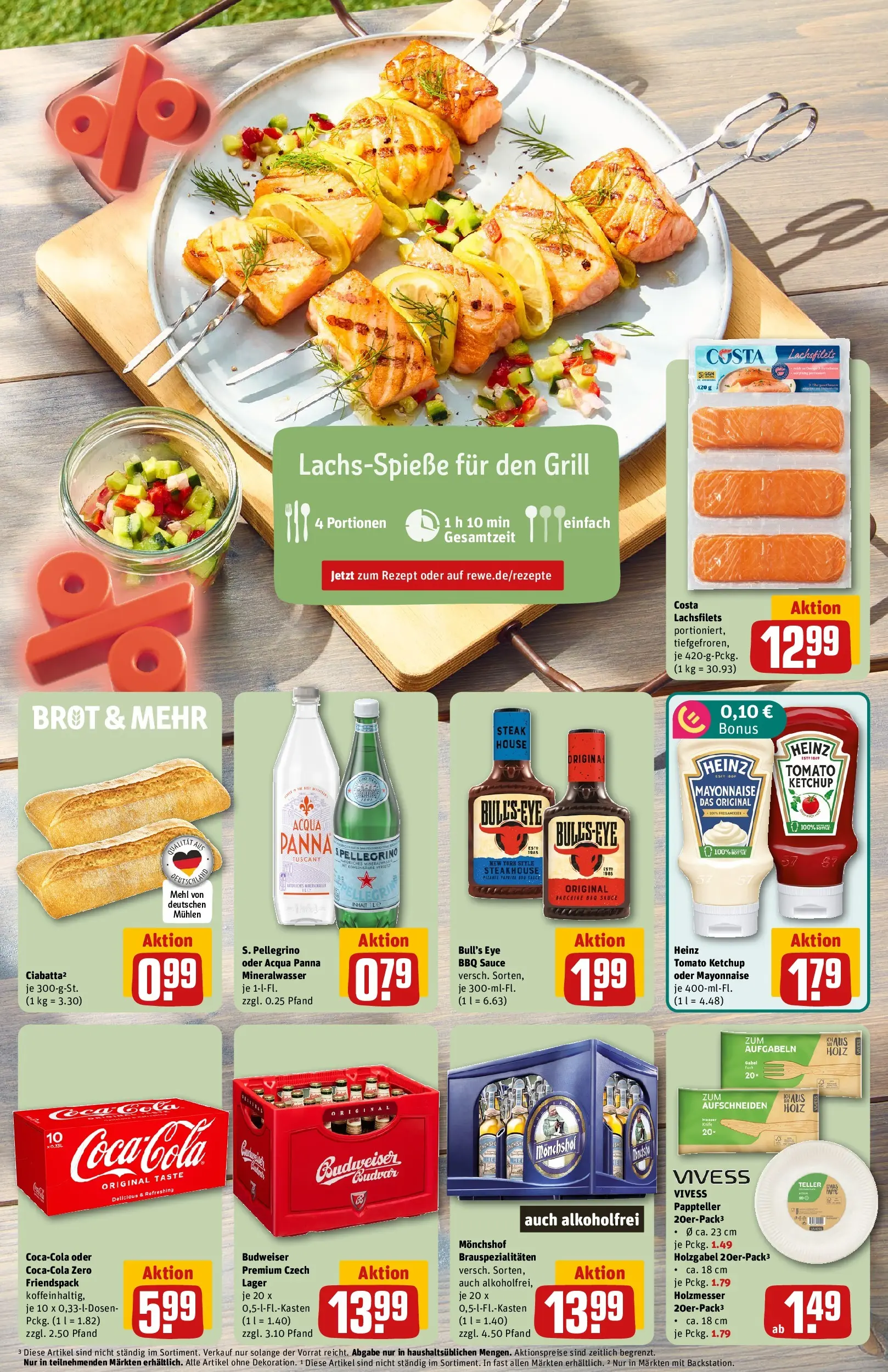 REWE Prospekt ab 03.08.2026 zum Blättern » Angebote | Seite: 5 | Produkte: Monchshof, Mineralwasser, Mayonnaise, Budweiser