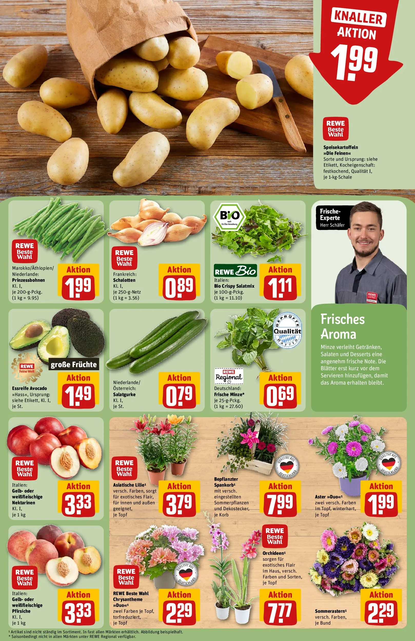 REWE Prospekt ab 03.08.2026 zum Blättern » Angebote | Seite: 7 | Produkte: Nektarinen, Korb, Avocado