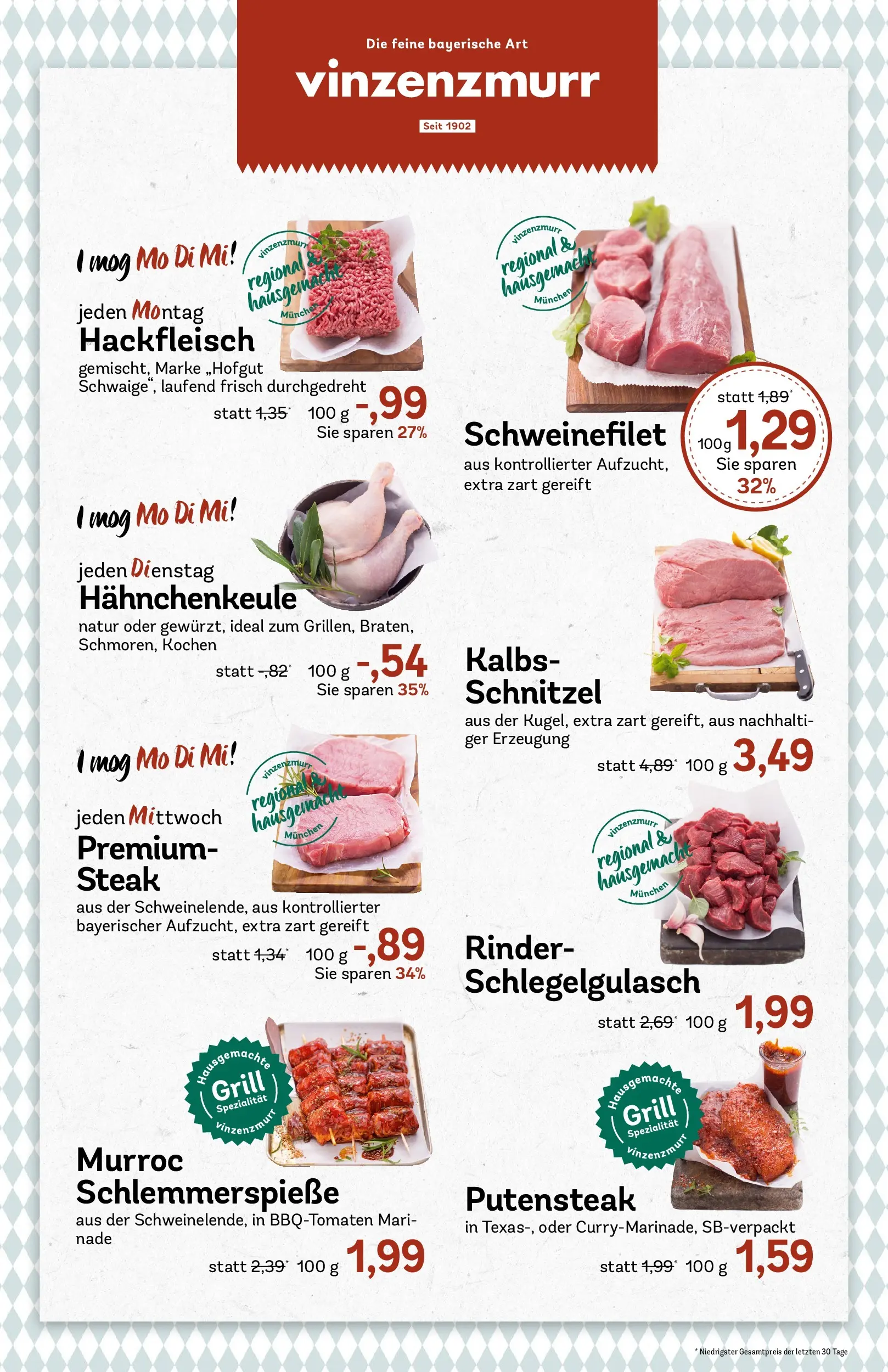 REWE Prospekt ab 03.08.2026 zum Blättern » Angebote | Seite: 8 | Produkte: Schweinefilet, Steak, Ente, Hackfleisch
