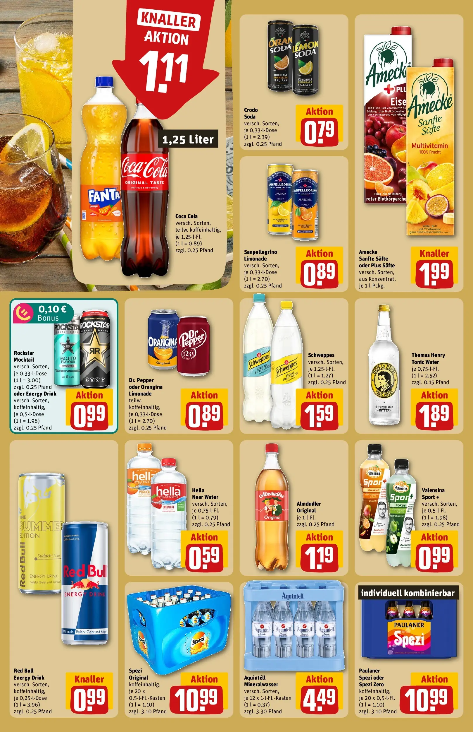 REWE Prospekt ab 03.08.2026 zum Blättern » Angebote | Seite: 22 | Produkte: Coca cola, Cola, Rockstar, Pfirsich