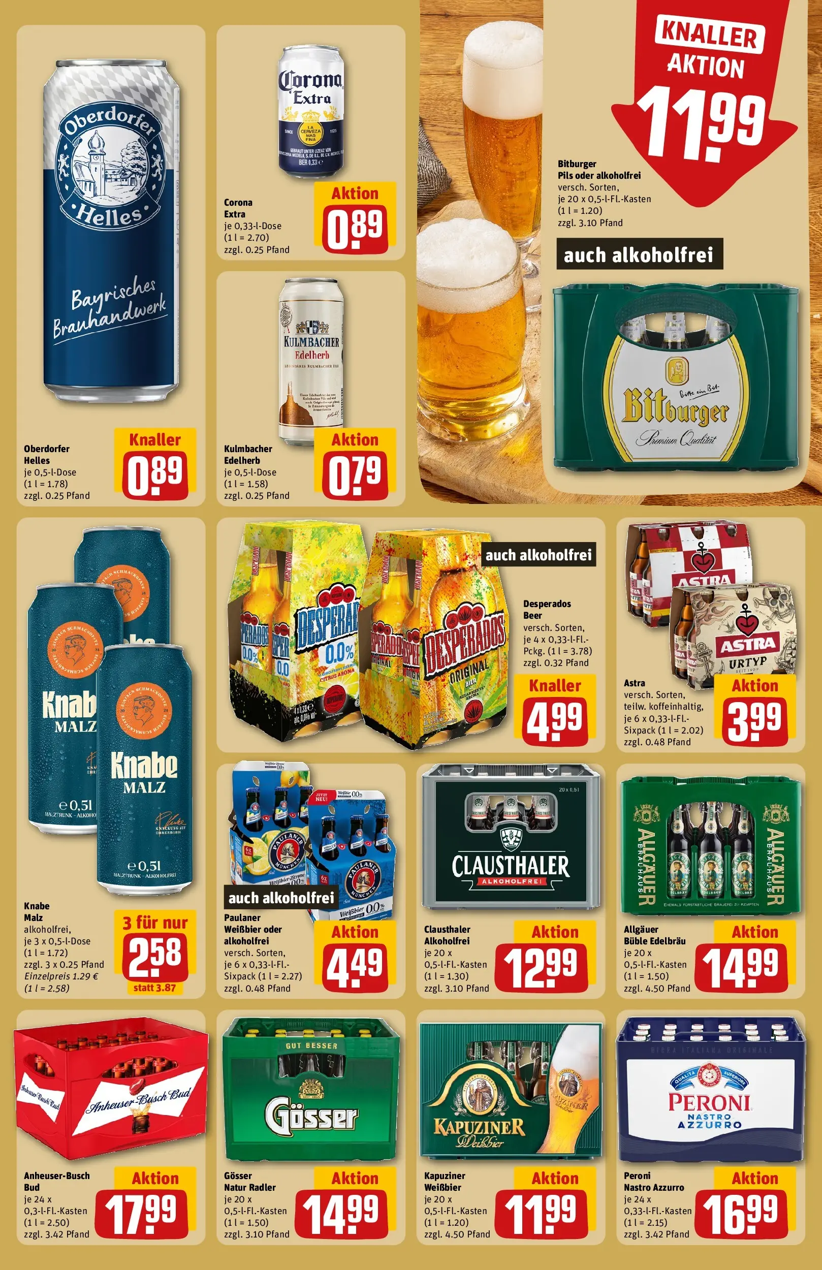 REWE Prospekt ab 03.08.2026 zum Blättern » Angebote | Seite: 23 | Produkte: Bitburger, Astra, Desperados, Paulaner