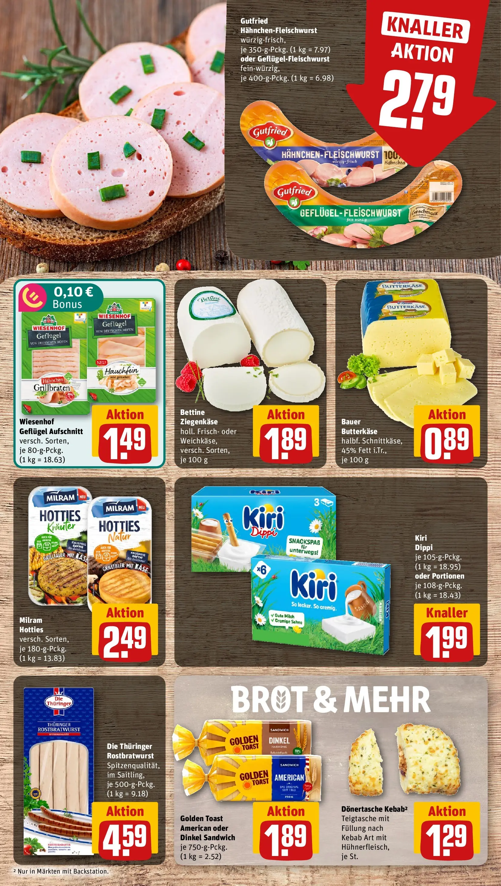 REWE Prospekt ab 03.08.2026 zum Blättern » Angebote | Seite: 9 | Produkte: Käse, Toast, Ziegenkäse, Brot