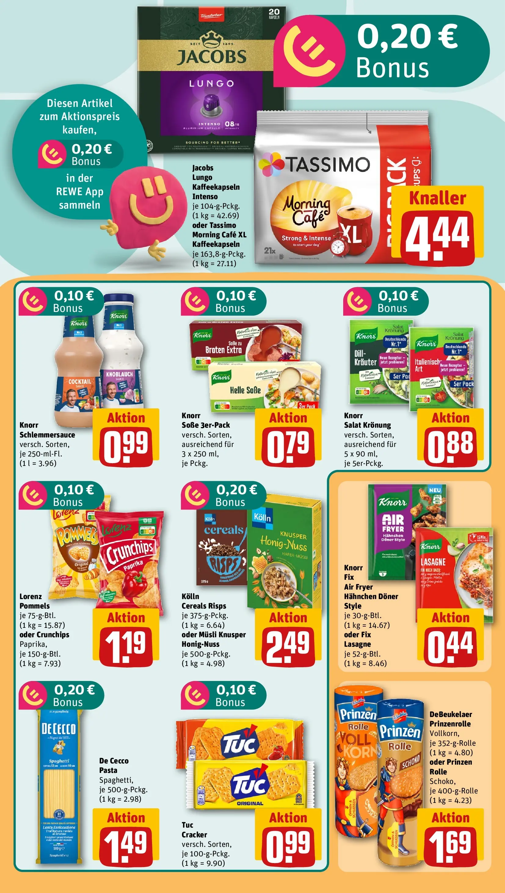 REWE Prospekt ab 03.08.2026 zum Blättern » Angebote | Seite: 11 | Produkte: Musli, Paprika, Pasta, Tassimo