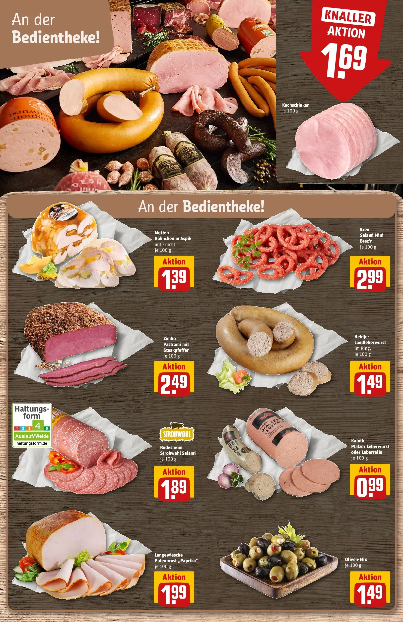 REWE Prospekt ab 03.08.2026 zum Blättern » Angebote | Seite: 9 | Produkte: Hahnchen, Wurst, Salami