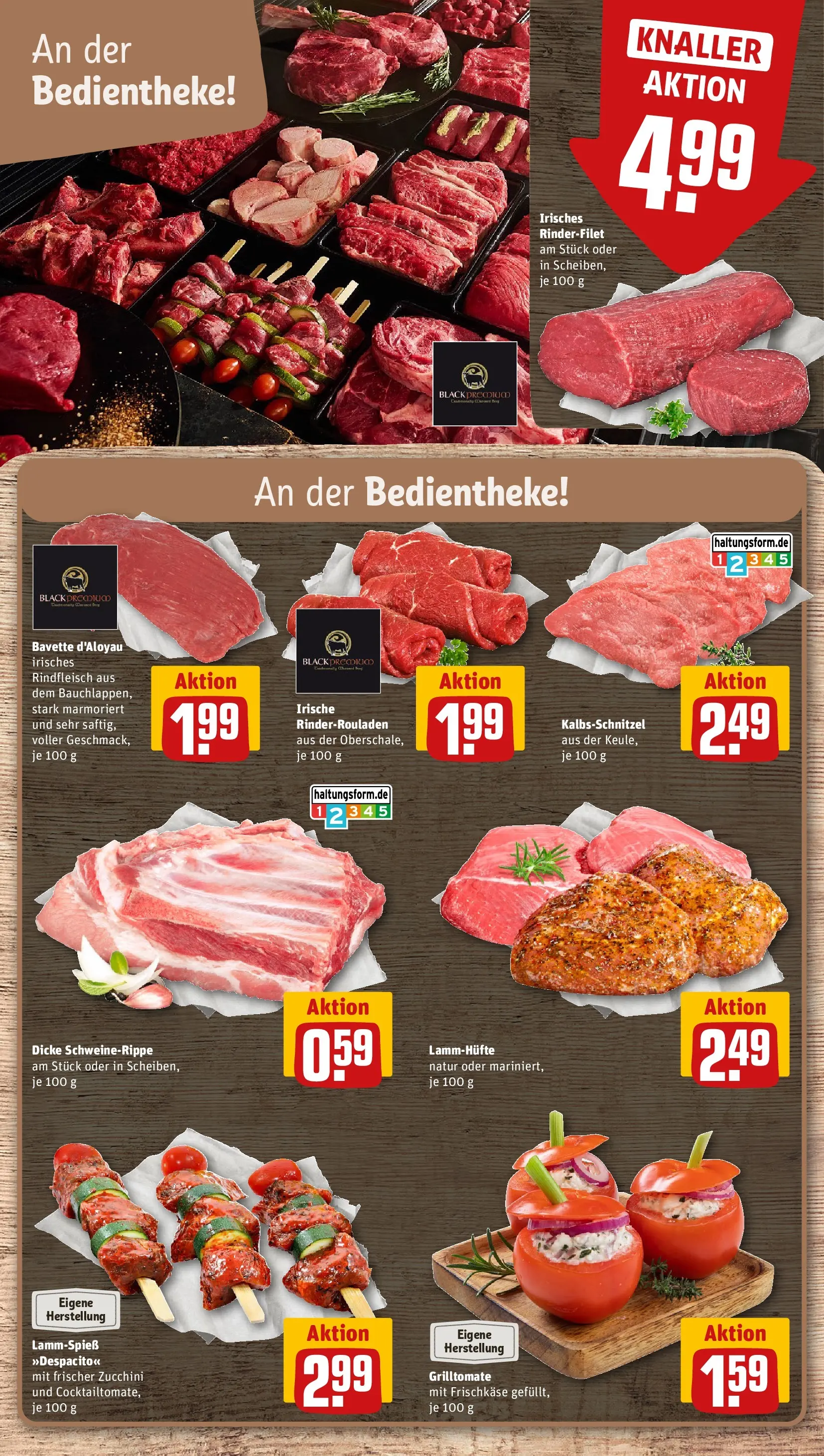 REWE Prospekt ab 03.08.2026 zum Blättern » Angebote | Seite: 8 | Produkte: Rinderrouladen, Rinderfilet, Zucchini, Rindfleisch