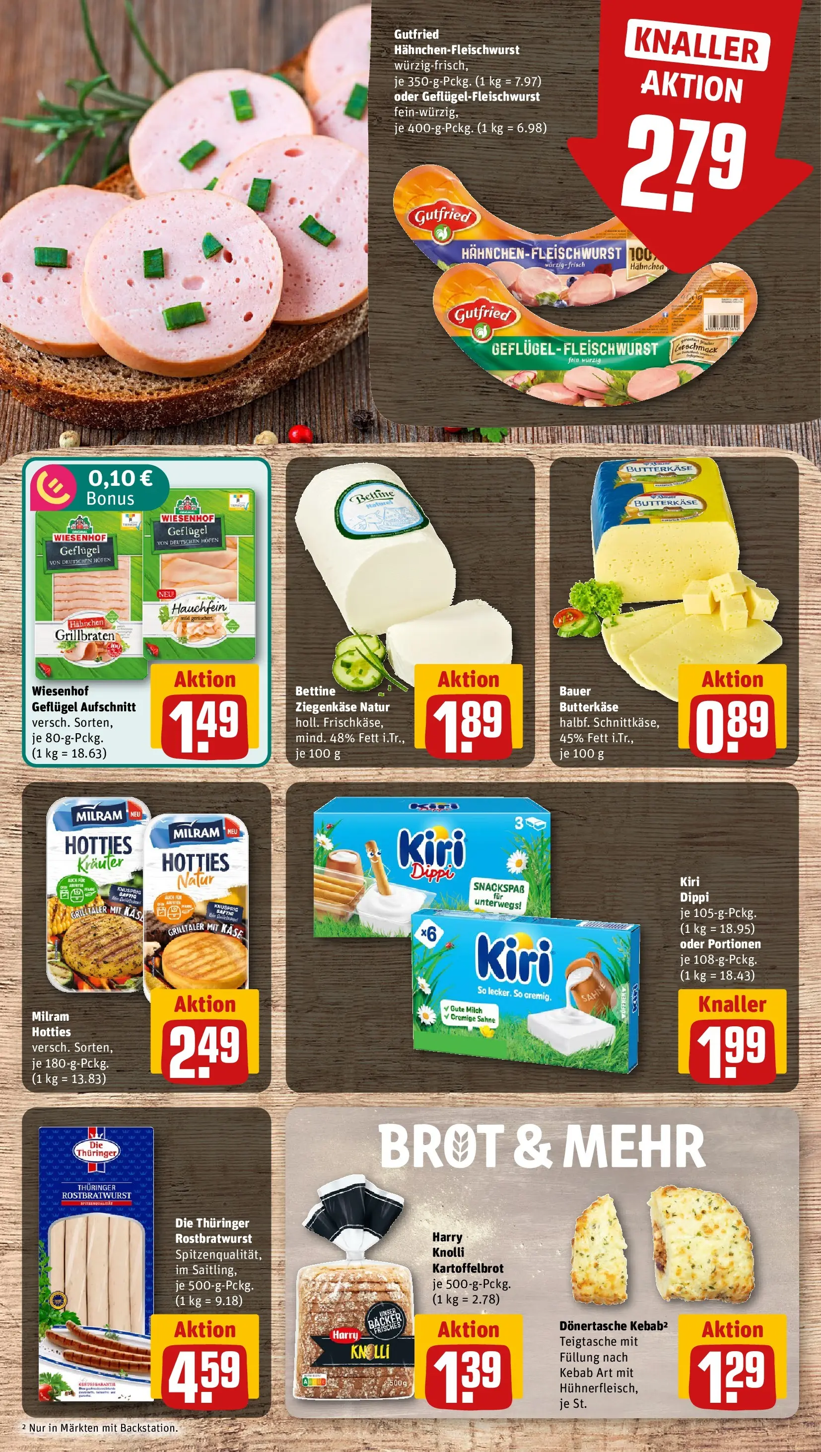 REWE Prospekt ab 03.08.2026 zum Blättern » Angebote | Seite: 9 | Produkte: Ziegenkäse, Milram, Brot, Sahne